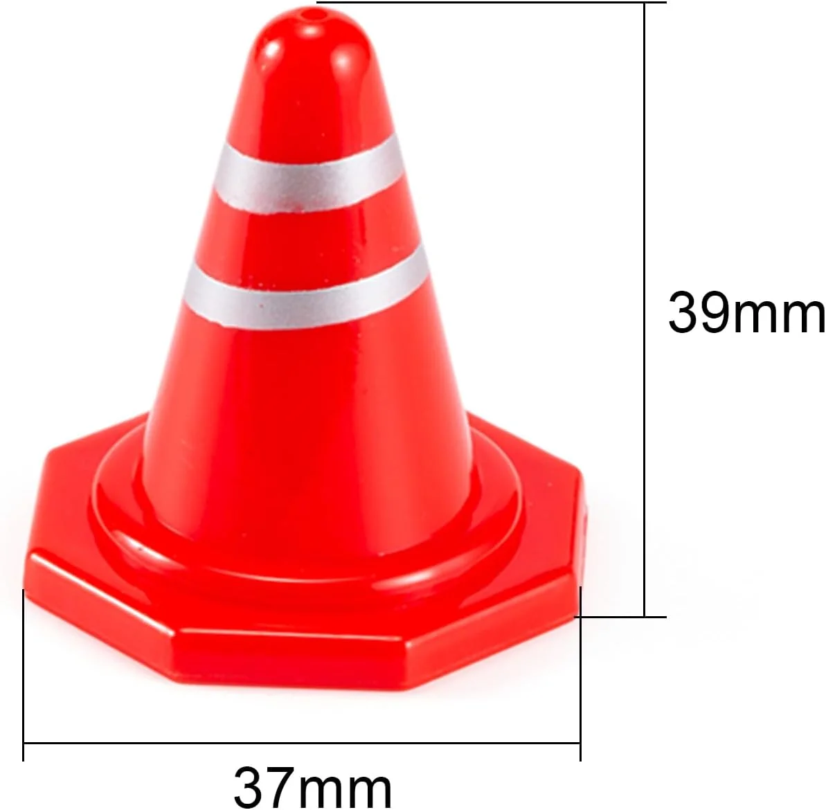 20 عدد مخروط ترافیکی شبیه سازی شده، اسباب بازی های تزئینی کوچک مخروط های جاده ترافیکی برای خزنده RC 1:16 1:18 1:24 ماشین RC SCX24 FCX24 TRX4M