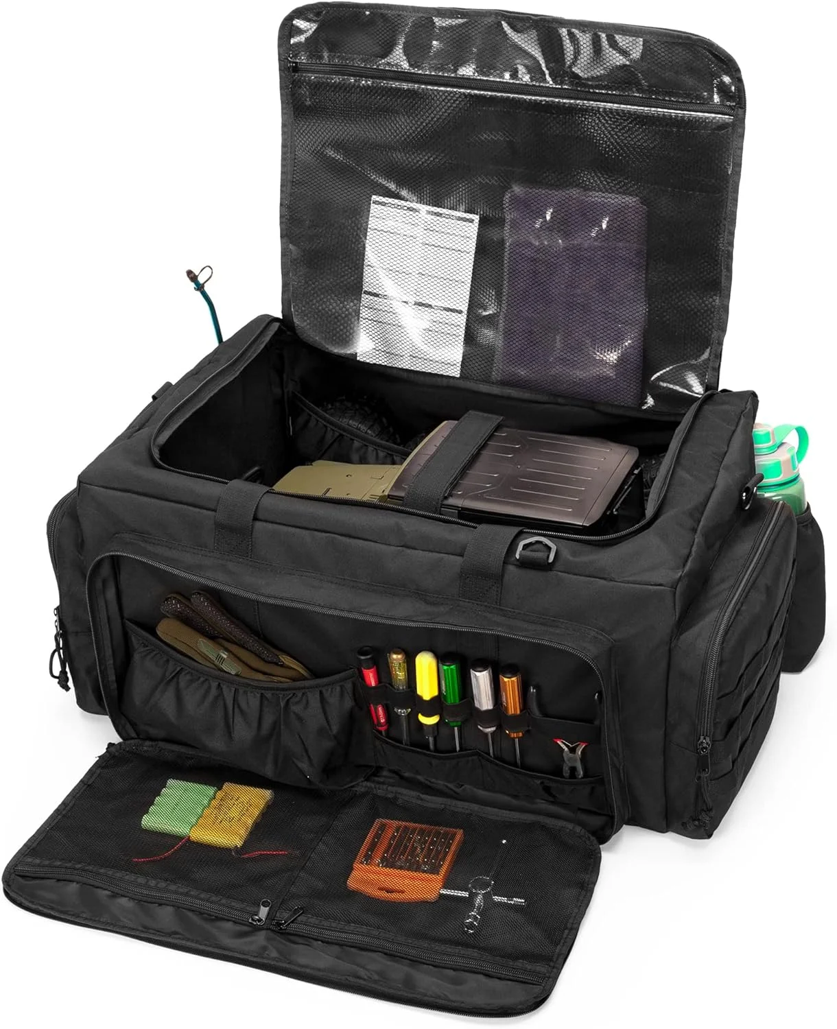 کیف ماشین کنترلی برای ماشین های 1/8 و 1/10، کیف حمل ماشین کنترلی سازگار با ماشین 1/8 Traxxas، دارای جیب های متعدد برای نگهداری ابزار و سایر لوازم جانبی، بند شانه قابل تنظیم برای حمل آسان (طراحی ثبت شده)