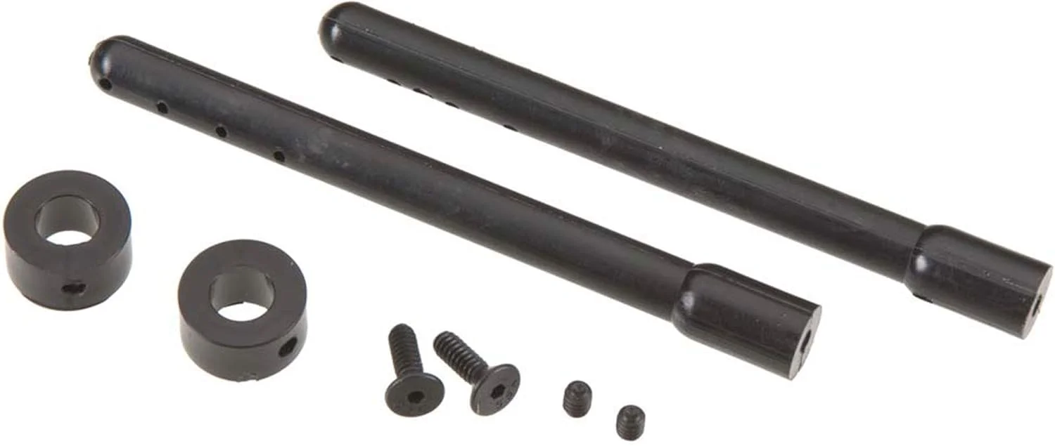 مجموعه میله بدنه نایلونی خودرو آرسی Duratrax (2 عددی)، مشکی، 2.5 تا 3 اینچ