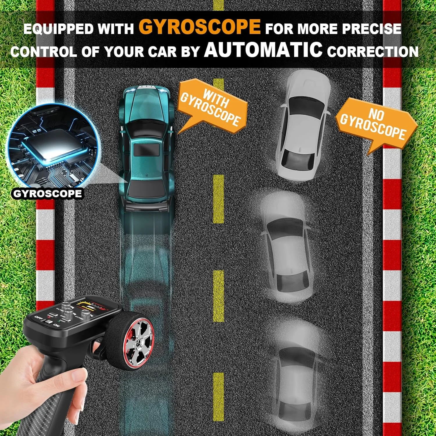 ماشین دریفت آرسی مینیاتوری 1/43 با ژیروسکوپ، ماشین آرسی 4WD با تناسب کامل، ماشین های کنترل از راه دور درجه سرگرمی 2.4 گیگاهرتز، مدل وسیله نقلیه RTR، سرعت بالا 20+ کیلومتر در ساعت برای علاقه مندان، کودکان و بزرگسالان (زرشکی)