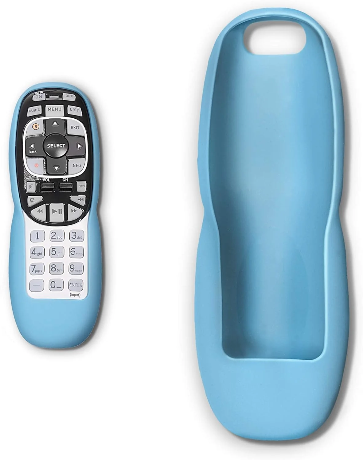 محافظ ریموت کنترل سازگار با DirecTV - مدل های RC70, RC70H, RC71, RC71H, RC72, RC73 و RC73B - روکش محافظ لاستیکی - آستین ضد لغزش آبی - بسته 1 عددی محافظ ریموت کنترل سازگار با DirecTV - مدل های RC70, RC70H, RC71, RC71H, RC72, RC73 و RC73B - روکش محافظ لاستیکی - آستین ضد لغزش آبی - بسته 1 عددی