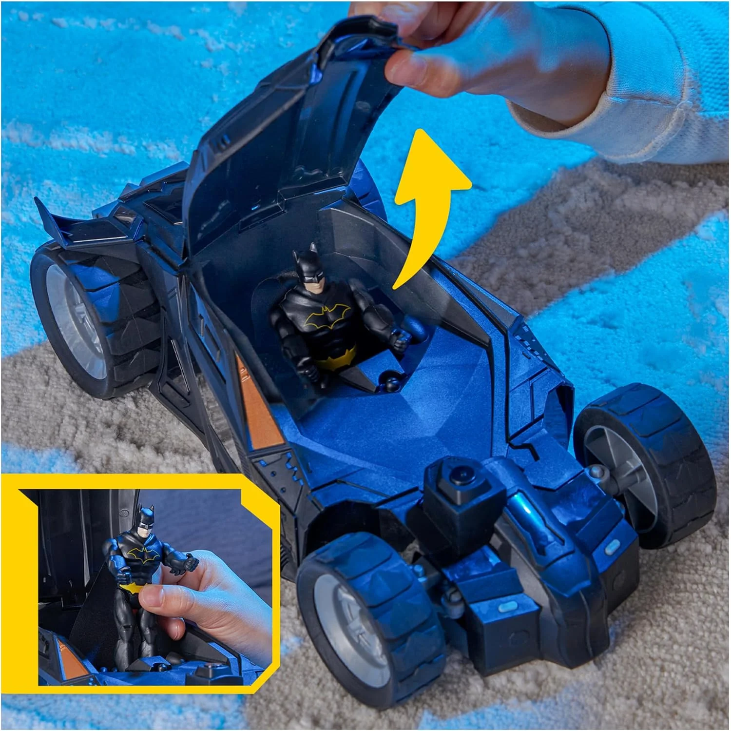 ماشین بتمن کنترلی، ماشین بازی با کنترل از راه دور، رانندگی آسان، سازگار با فیگورهای بتمن، اسباب بازی کودکان برای پسران و دختران 4 سال به بالا