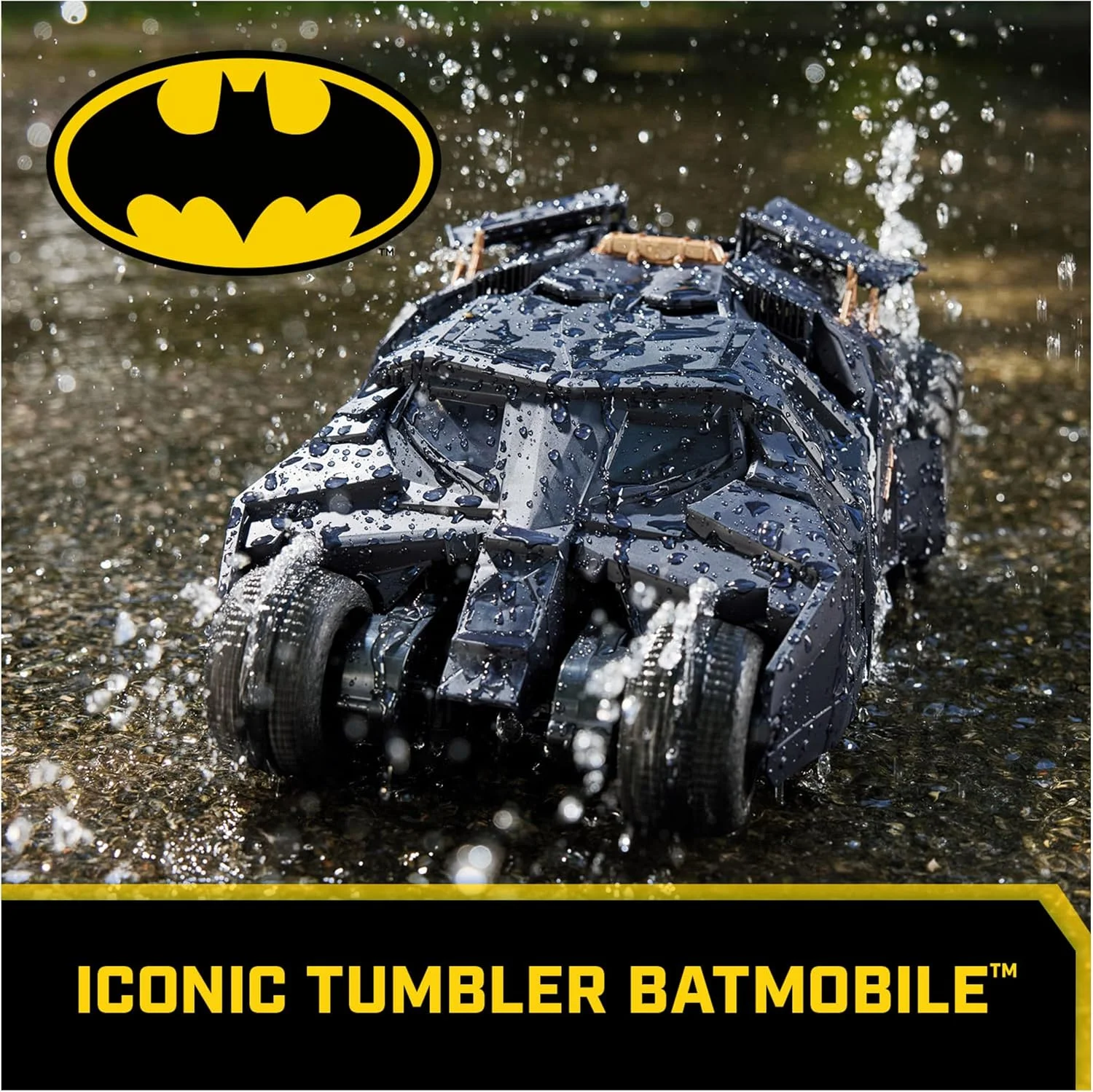 ماشین کنترلی بتمن، مدل Batmobile Tumbler RC رسمی، مقیاس 1:15، کلکسیونی نسخه ویژه هشتاد و پنجمین سالگرد شوالیه تاریکی، اسباب بازی کودکان برای پسران 4 سال به بالا