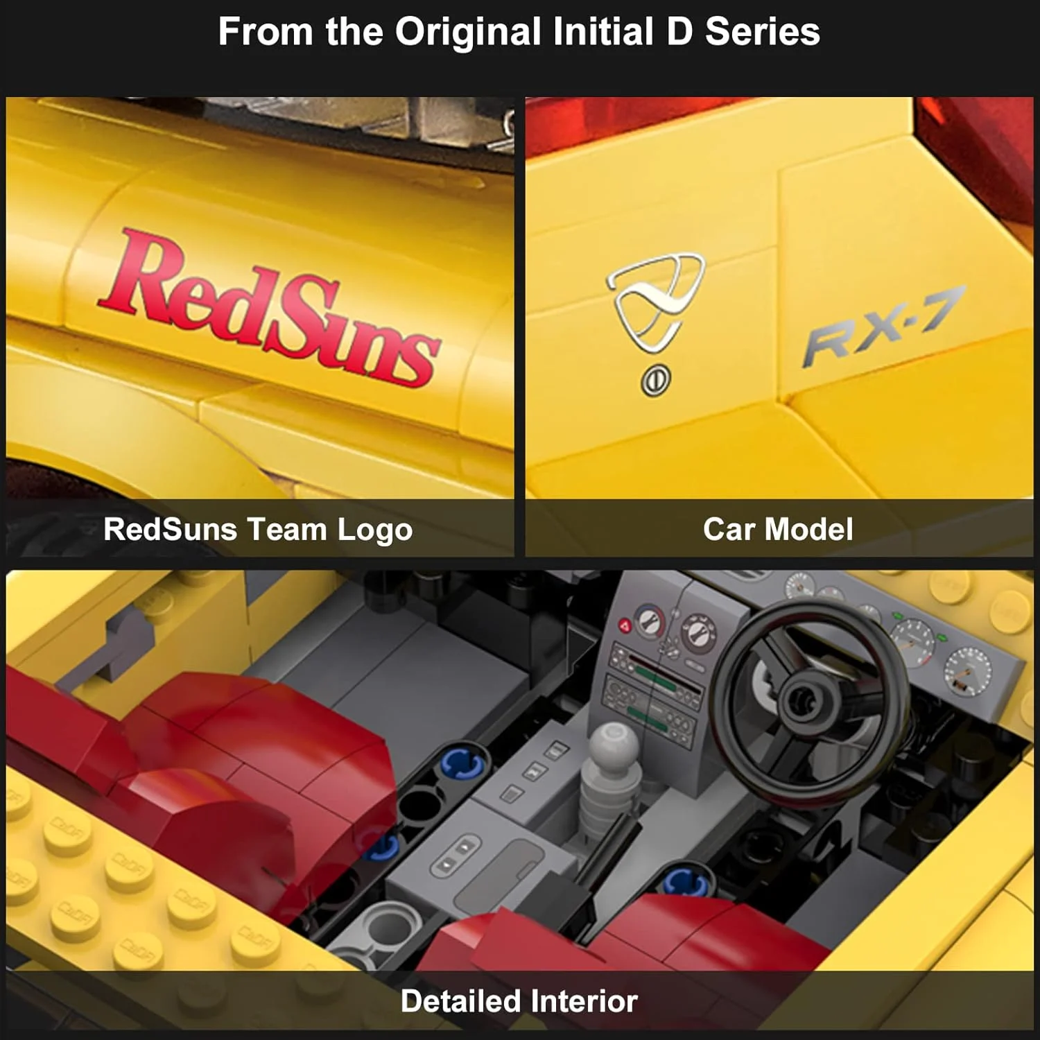 کیت ساخت ماشین اسباب بازی CaDA Initial D RX7-FD، بلوک های ساخت مدل ماشین کلکسیونی، ماشین مسابقه ای شبیه سازی شده جالب برای طرفداران و کودکان کیت ساخت ماشین اسباب بازی CaDA Initial D RX7-FD، بلوک های ساخت مدل ماشین کلکسیونی، ماشین مسابقه ای شبیه سازی شده جالب برای طرفداران و کودکان