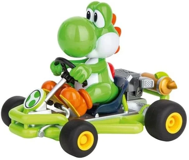 ماشین کنترلی Carrera - 370200988P RC I 2.4GHz Mario Kart Pipe Kart I Yoshi I دارای مجوز رسمی I طراحی معتبر I برای طرفداران نینتندو I ماشین کنترل از راه دور