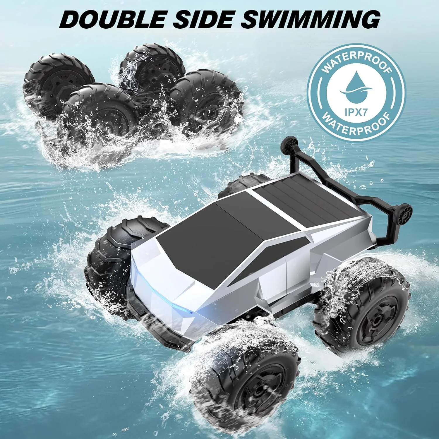 ماشین کنترلی ضد آب Blasland، ماشین های آرسی 4WD، سایبرتراک مقیاس 1:16، ماشین هیولا مناسب تمام سطوح