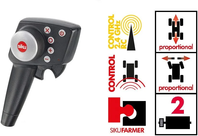 تراکتور کنترلی کلاس آکسیون 850 سیکو 6882، مقیاس 1:32 به همراه ماژول کنترل از راه دور، فلز/پلاستیک، سبز، با باتری کار می کند، سازگار با لوازم جانبی