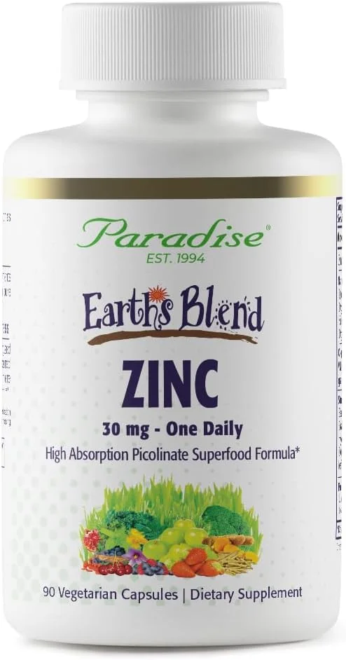 پیکولینات زینک Earth's Blend Paradise Herbs، 90 کپسول گیاهی