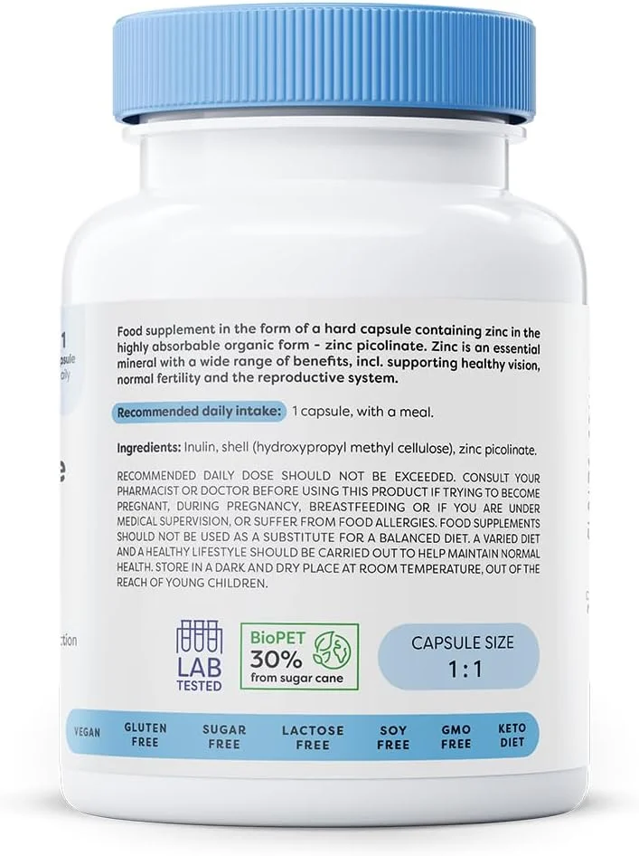 اویسوی پیکولینات روی، 50 میلی گرم - 60 کپسول گیاهی اویسوی پیکولینات روی، 50 میلی گرم - 60 کپسول گیاهی