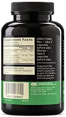 مکمل زینک اپتیموم نوتریشن (ON) ZMA برای پشتیبانی از سیستم ایمنی، ریکاوری عضلات و استقامت برای مردان و زنان، مکمل زینک و منیزیم - 90 کپسول مکمل زینک اپتیموم نوتریشن (ON) ZMA برای پشتیبانی از سیستم ایمنی، ریکاوری عضلات و استقامت برای مردان و زنان، مکمل زینک و منیزیم - 90 کپسول