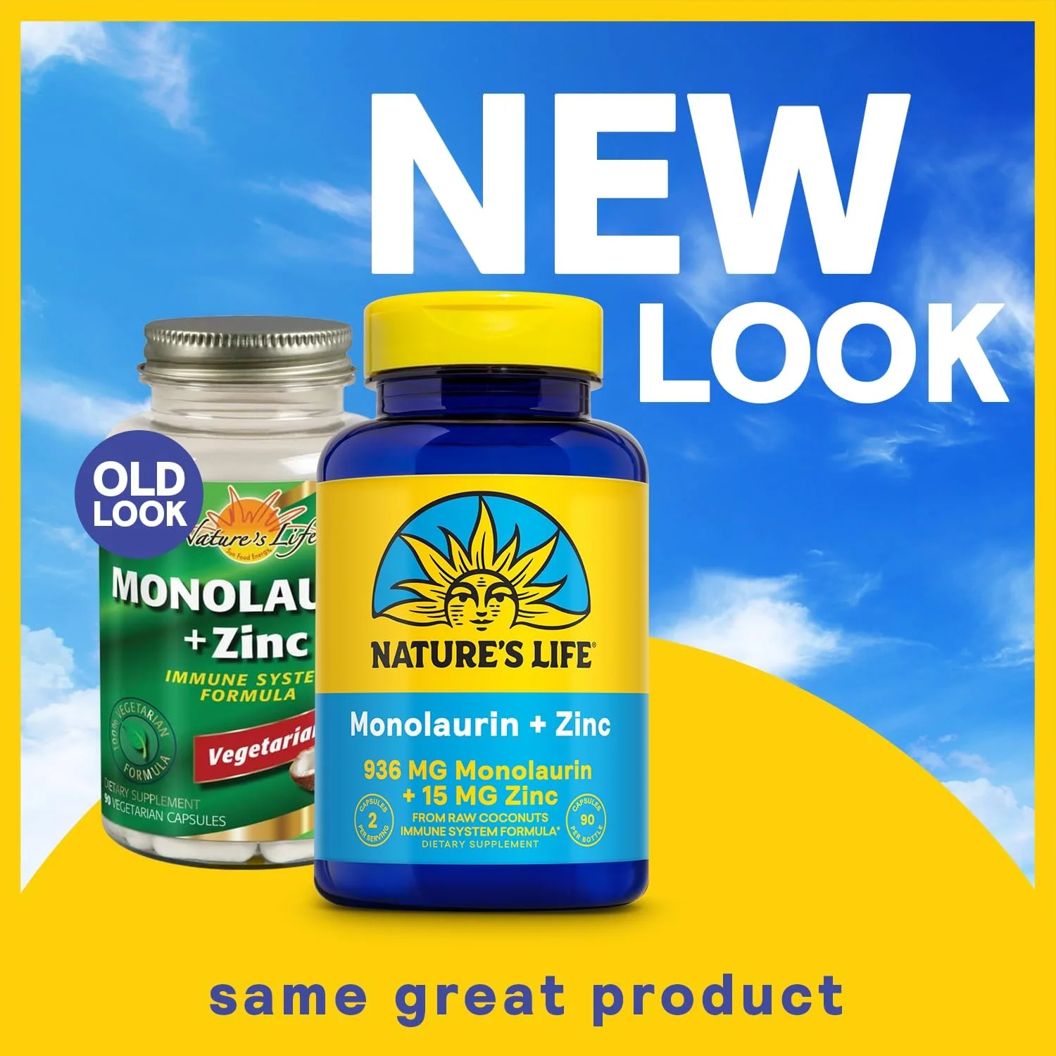 فرمول تقویت سیستم ایمنی مونولورین + زینک Nature's Life، 90 کپسول گیاهی فرمول تقویت سیستم ایمنی مونولورین + زینک Nature's Life، 90 کپسول گیاهی