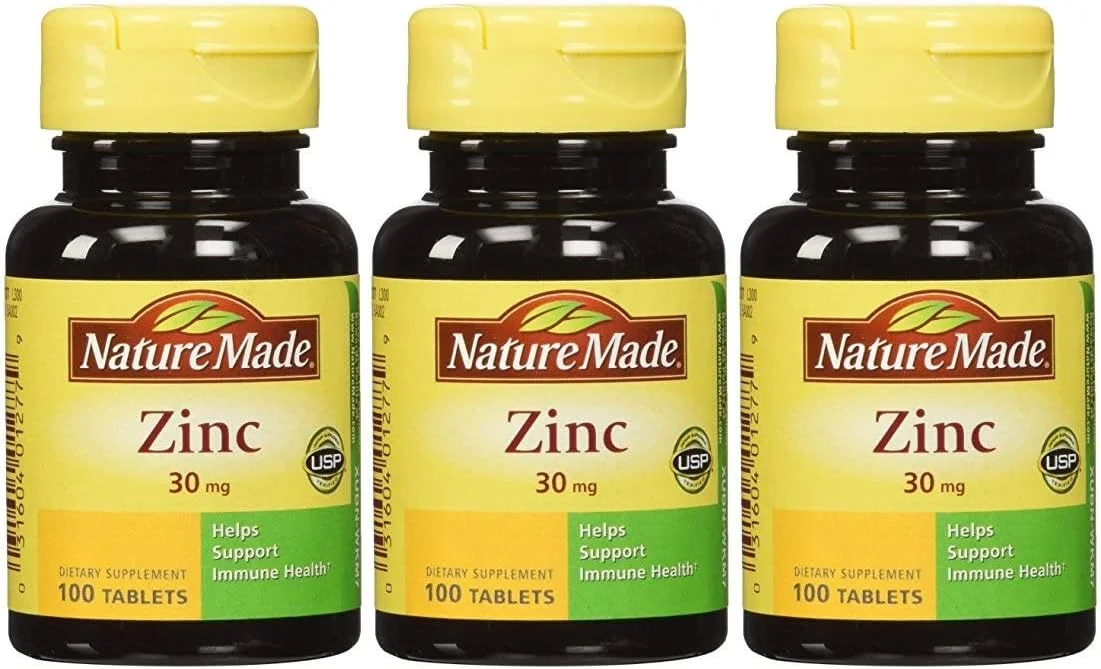 زینک 30 میلی گرم نیچرمید - 100 قرص، بسته 3 عددی