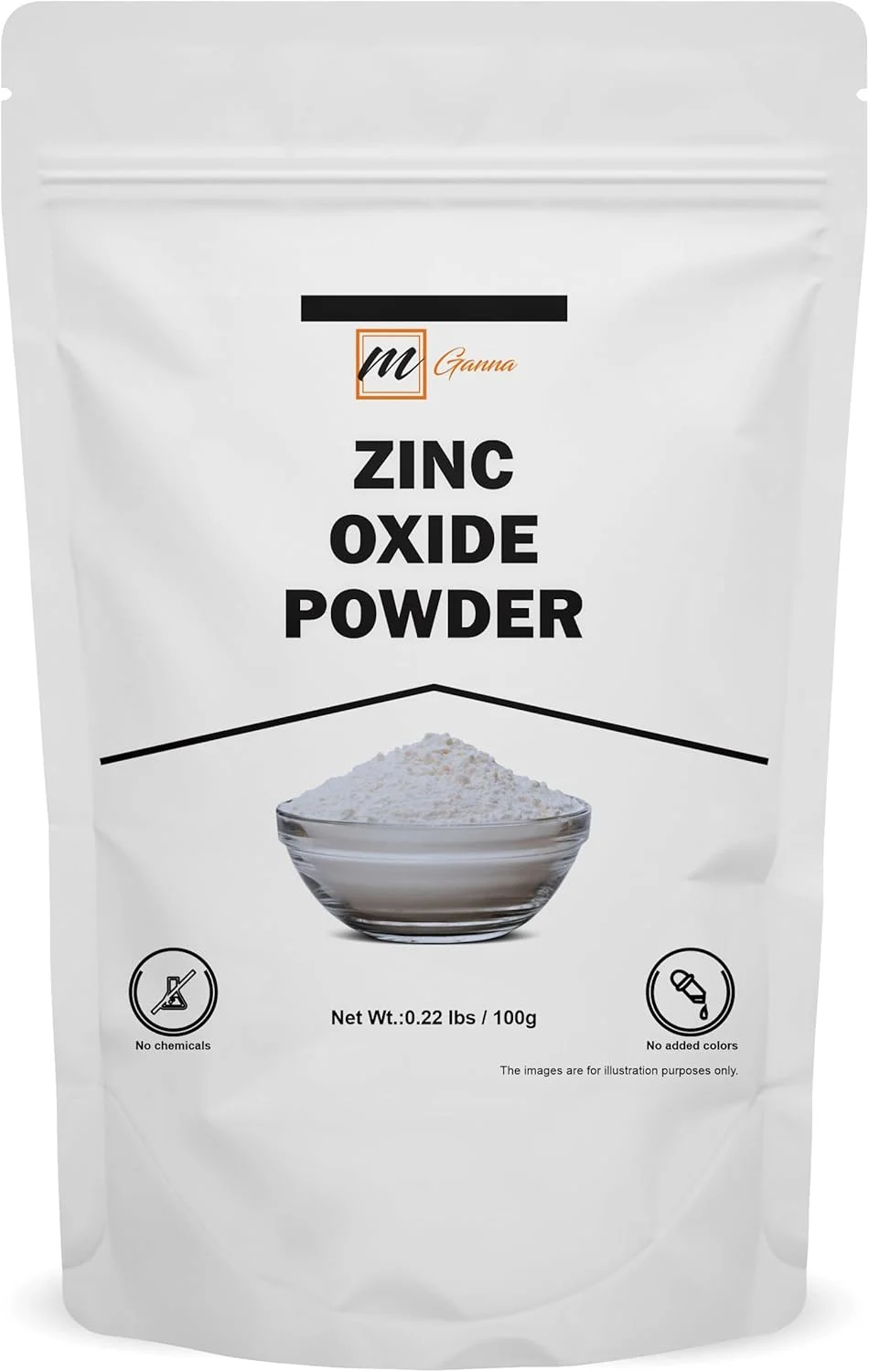 پودر اکسید روی 100% طبیعی | ذرات میکرونیزه بدون پوشش نانو 100 گرم