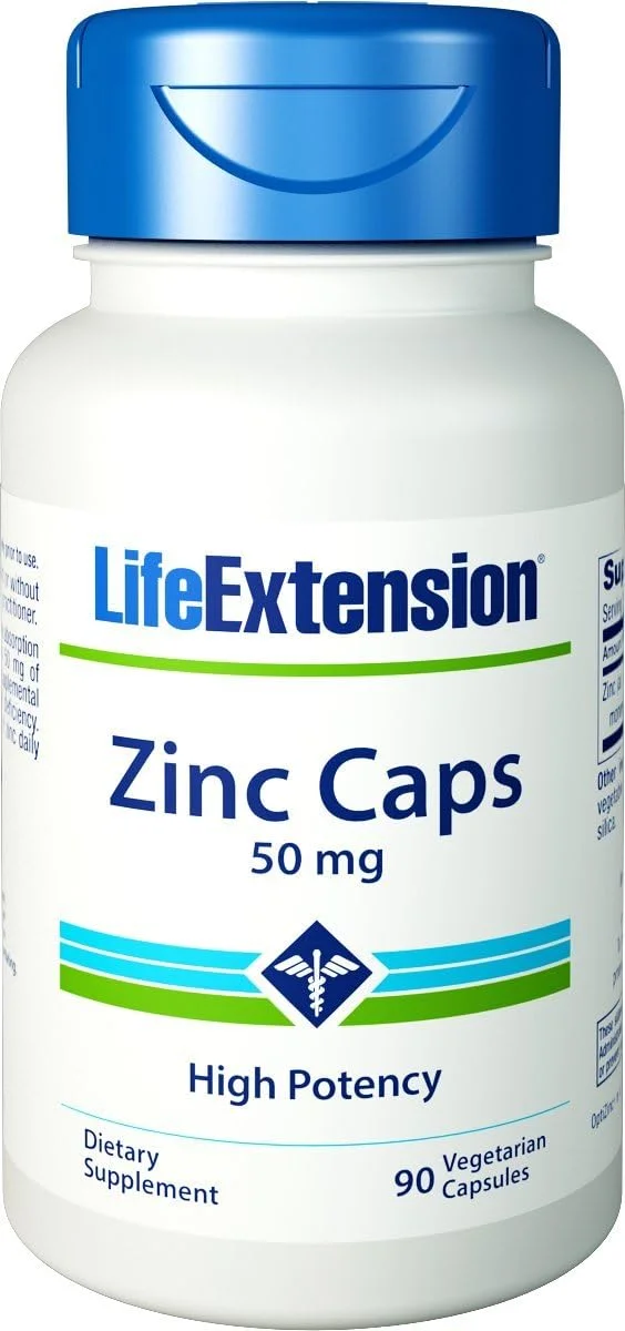 زینک با قدرت بالا لایف اکستنشن، 50 میلی گرم، 90 کپسول گیاهی (بسته 1 عددی)