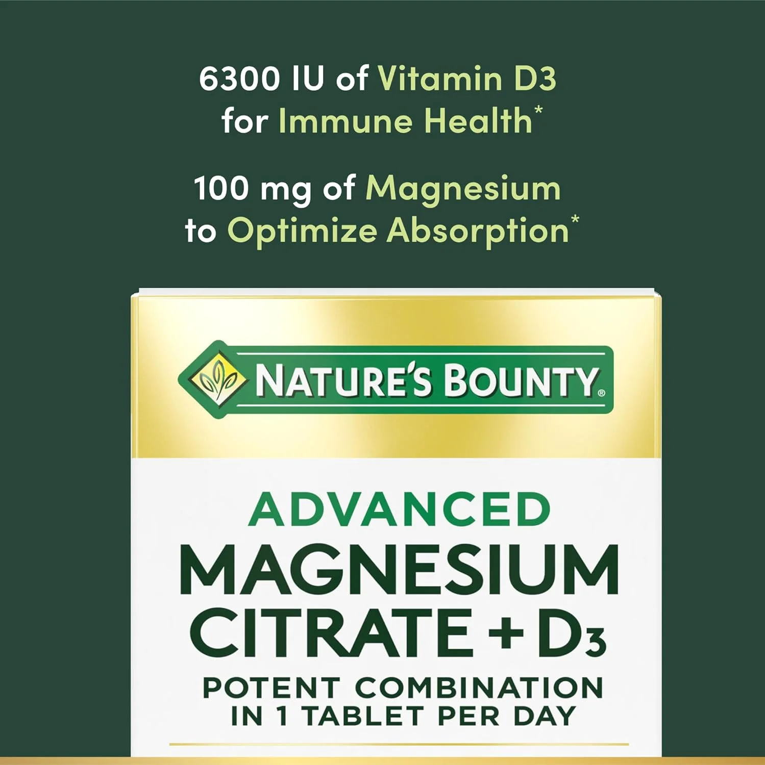 فرمول پیشرفته ویتامین D3 با سیترات منیزیم Nature's Bounty، پشتیبانی از سلامت سیستم ایمنی و استخوان، 90 قرص فرمول پیشرفته ویتامین D3 با سیترات منیزیم Nature's Bounty، پشتیبانی از سلامت سیستم ایمنی و استخوان، 90 قرص