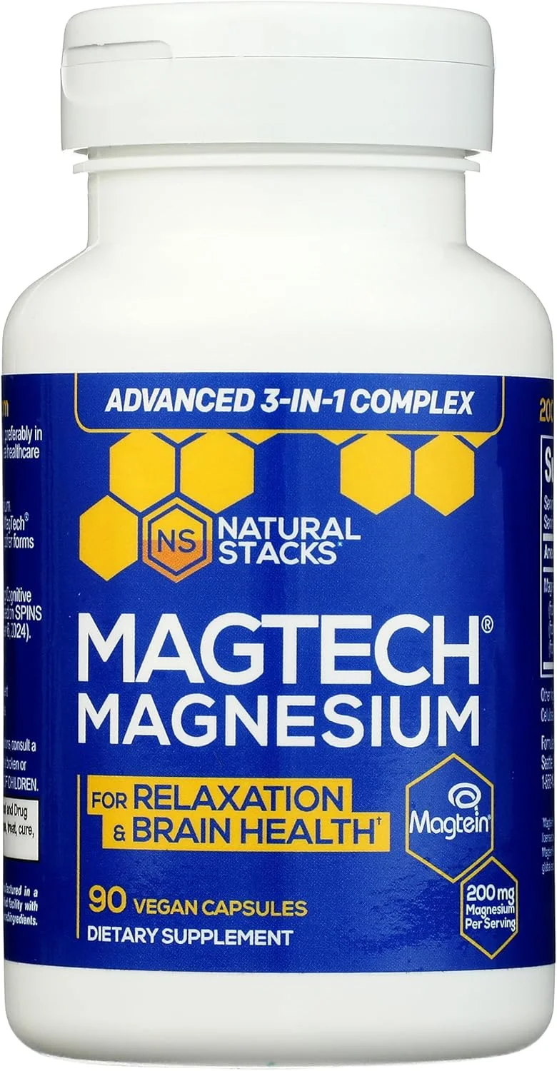 ناترال استکس مگ-تک، کمپلکس منیزیم برای مغز، پشتیبانی از شناخت و سلامت مغز - 90 کپسول گیاهی ناترال استکس مگ-تک، کمپلکس منیزیم برای مغز، پشتیبانی از شناخت و سلامت مغز - 90 کپسول گیاهی