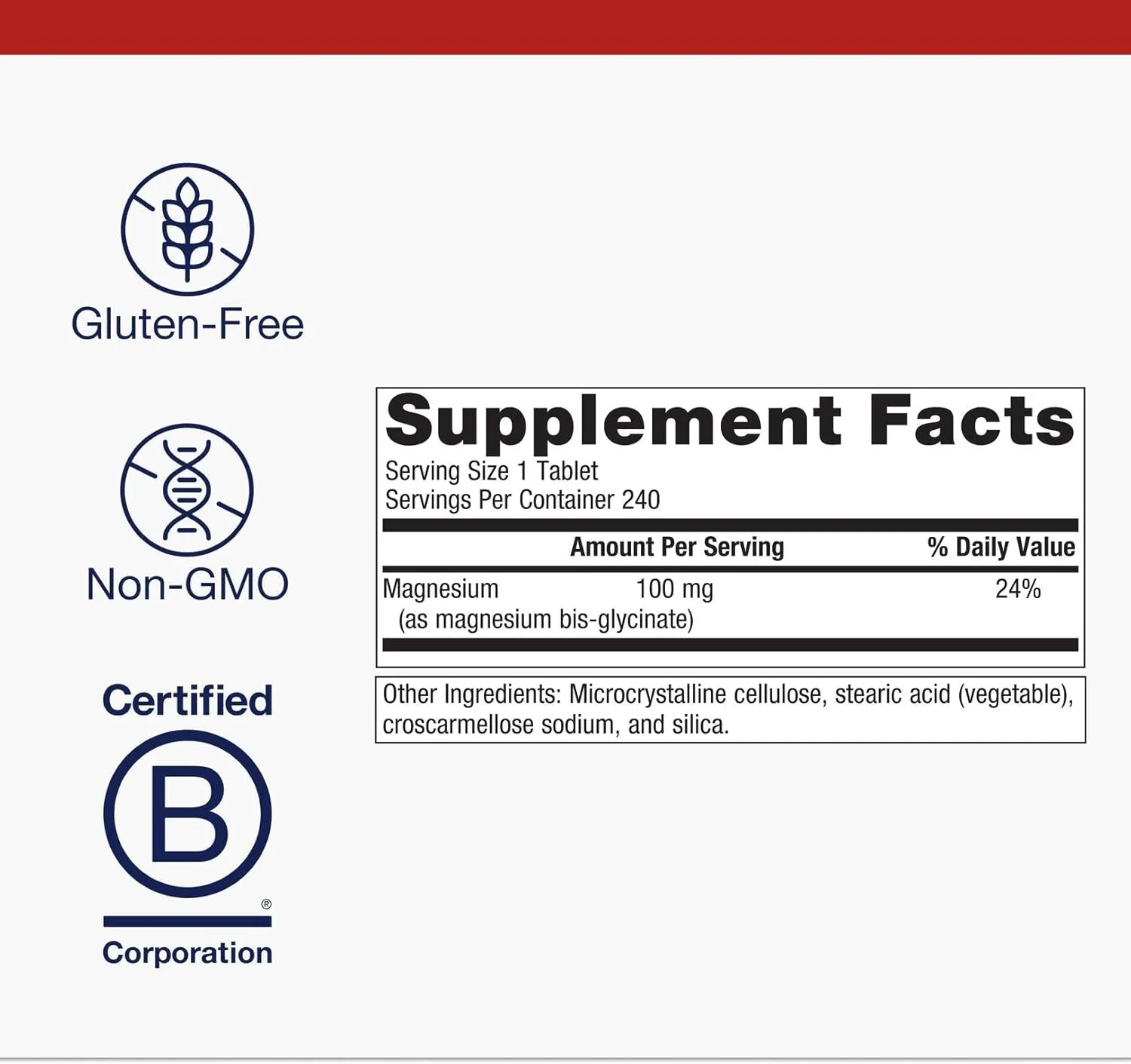 منیزیم گلیسینات متاژنیکس - جذب بسیار بالا - پشتیبانی از خواب، کاهش استرس، سلامت عضلات، استخوان، قلب و اعصاب - فاقد گلوتن - غیر تراریخته - گیاهی - 240 قرص