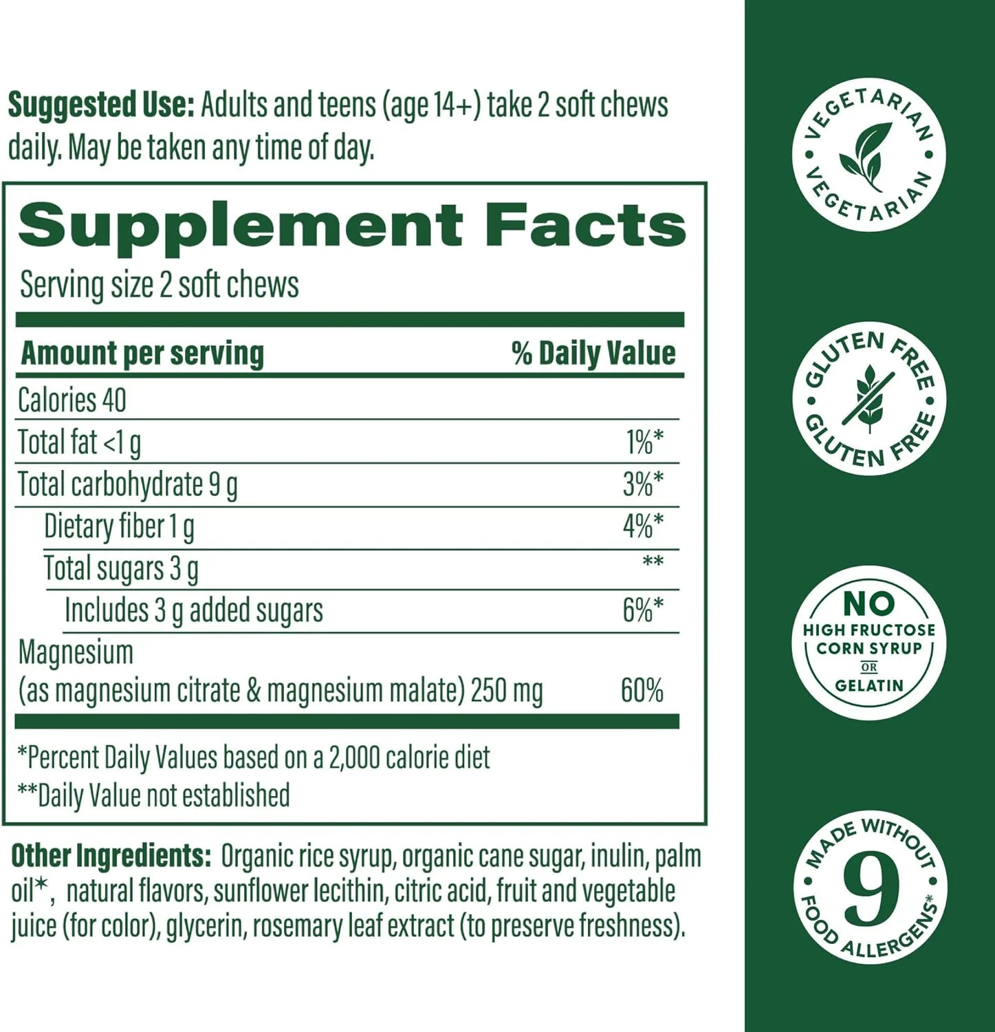 مکمل منیزیم آرامش بخش MegaFood - قرص های جویدنی نرم با سیترات و مالات منیزیم برای سلامت قلب، تنش عضلانی و موارد دیگر - گیاهی - طعم انگور - 30 عدد