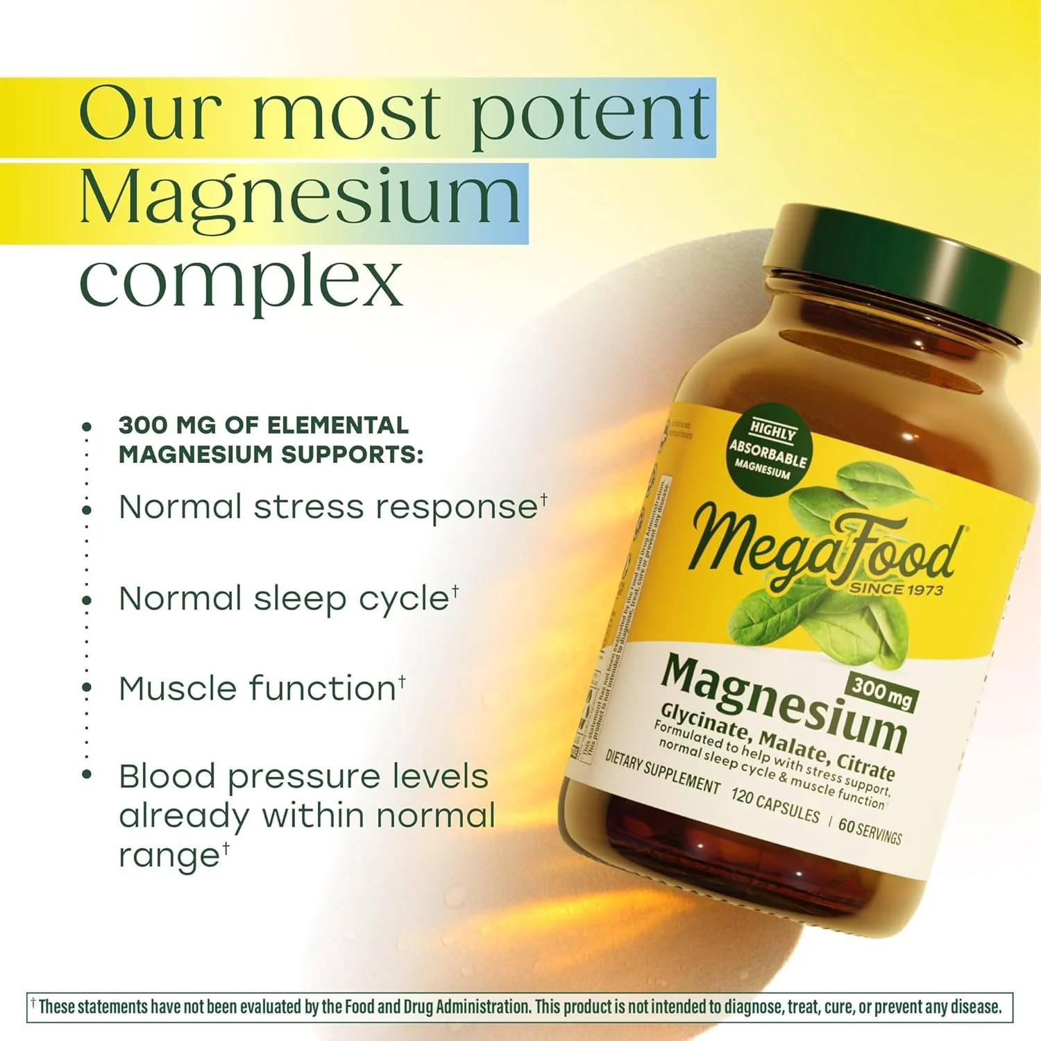 مگافود منیزیم 300 میلی گرم - ترکیبی با قابلیت جذب بالا از گلیسینات، سیترات و مالات منیزیم برای کمک به سلامت قلب، اعصاب و آرامش - 120 کپسول (60 سروینگ) مگافود منیزیم 300 میلی گرم - ترکیبی با قابلیت جذب بالا از گلیسینات، سیترات و مالات منیزیم برای کمک به سلامت قلب، اعصاب و آرامش - 120 کپسول (60 سروینگ)