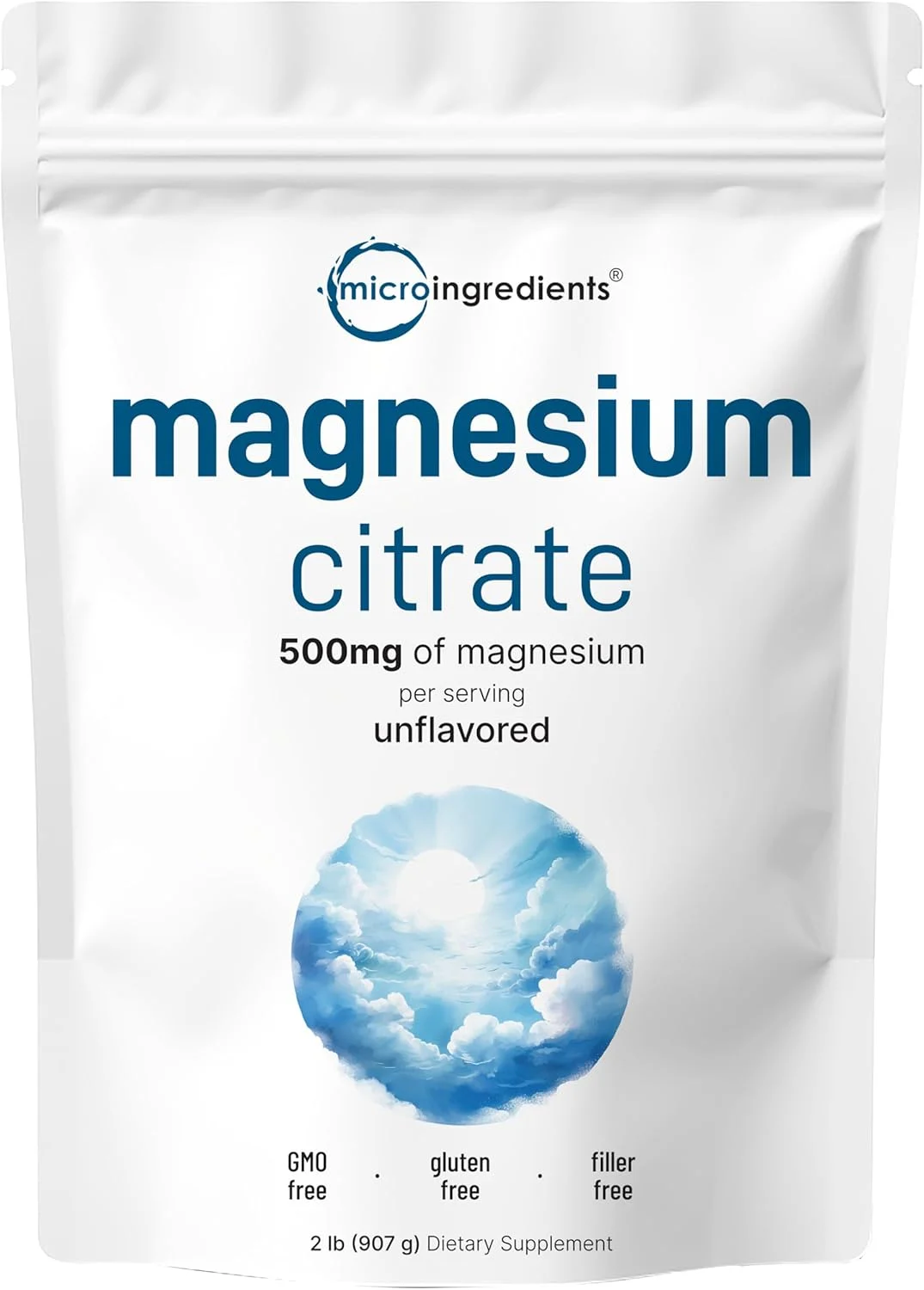 پودر منیزیم خالص، 900 گرم | پودر سیترات منیزیم | بدون طعم | آرامش و جذب مواد مغذی | جذب آسان | غیر GMO، وگان