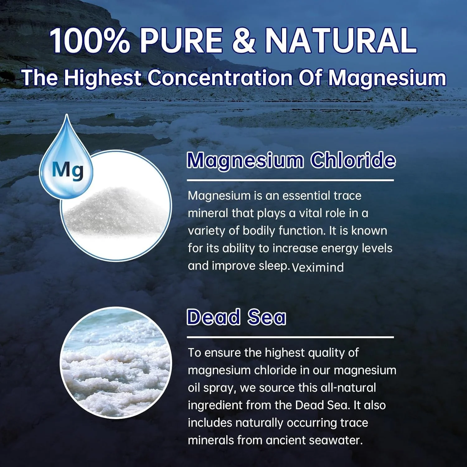 اسپری روغن منیزیم - اسپری منیزیم طبیعی ۱۰۰٪ ارگانیک - تغذیه کننده پوست - جذب و استفاده آسان - بطری شیشه ای، ۶۰ میلی لیتر