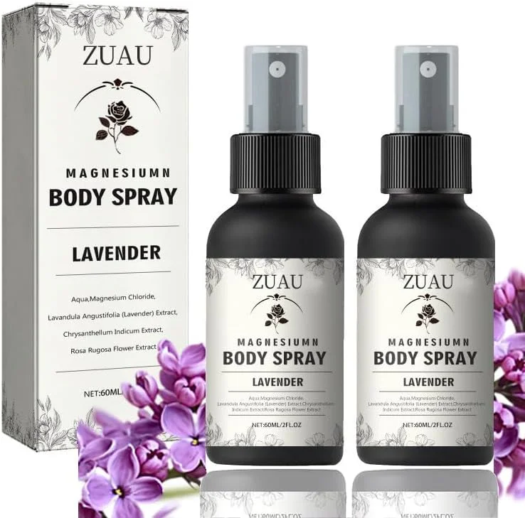 اسپری بدن منیزیم 60 میلی لیتر، اسپری روغن منیزیم خالص Betr4you برای آرامش و کاهش استرس (2 عدد)