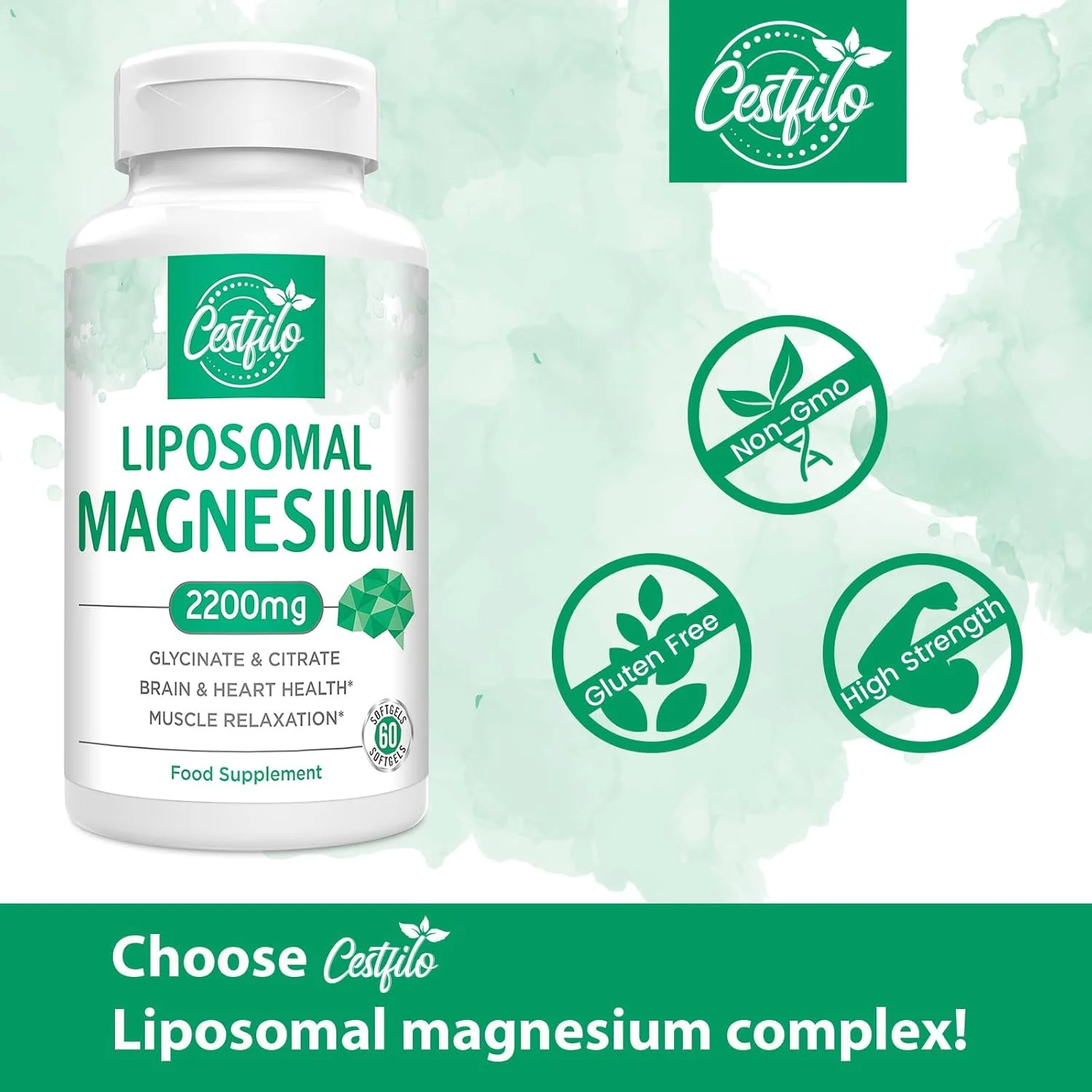 کمپلکس منیزیم لیپوزومی 2200 میلی گرم (بسته 60 عددی)