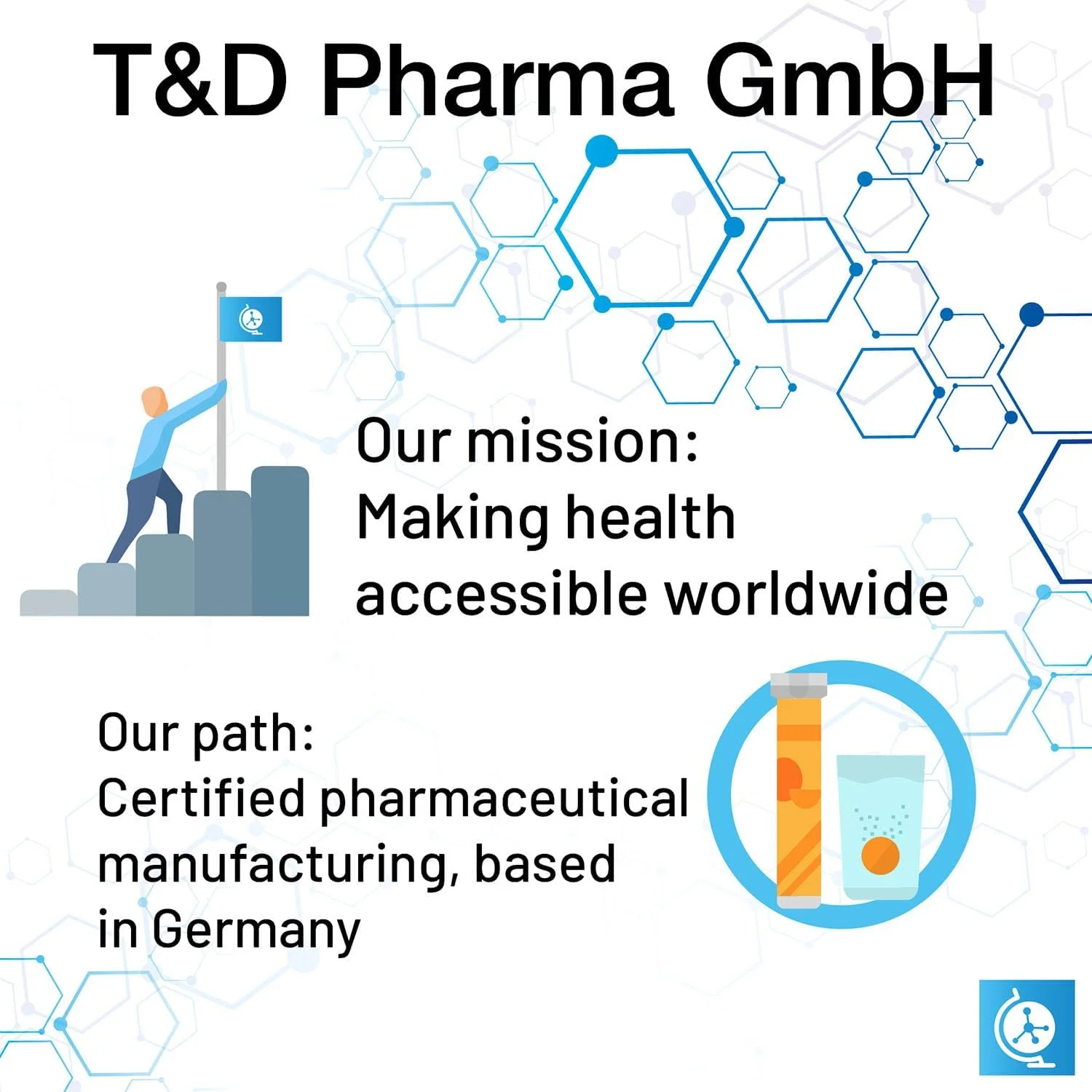 منیزیم 200 میلی گرم T&D - 5 بسته 20 عددی قرص جوشان - طعم پرتقال - منیزیم آلمانی T&D Pharma