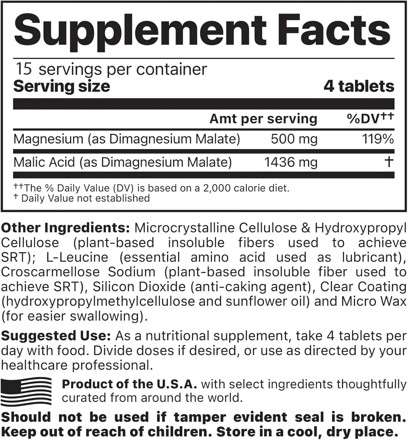 مکمل منیزیم با رهش آهسته MagSRT از Jigsaw Health (بدون ویتامین B) | مکمل منیزیم مالات ارگانیک و ممتاز | 60 قرص | 15 سروینگ مکمل منیزیم با رهش آهسته MagSRT از Jigsaw Health (بدون ویتامین B) | مکمل منیزیم مالات ارگانیک و ممتاز | 60 قرص | 15 سروینگ