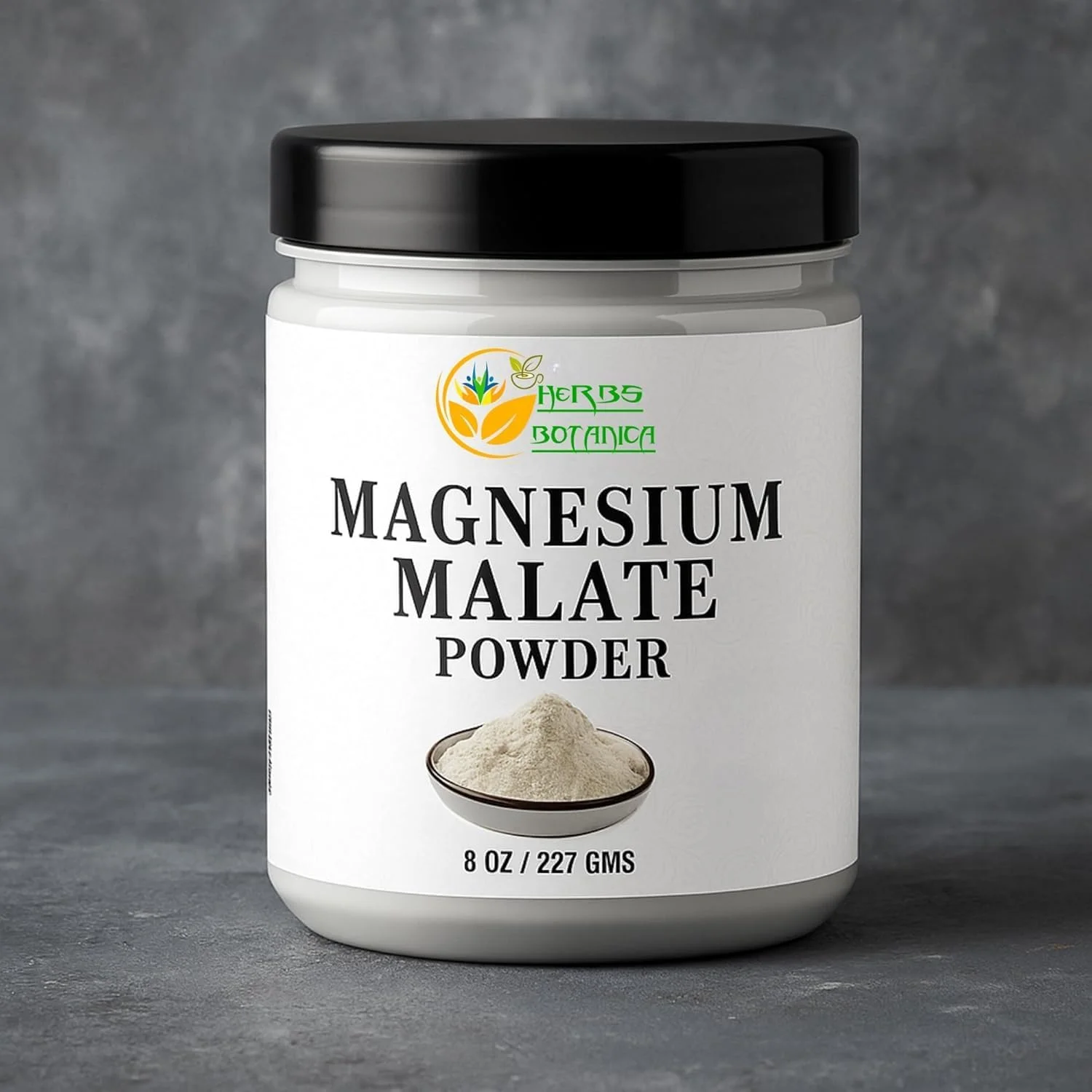 پودر منیزیم مالات Herbs Botanica، بدون طعم، منیزیم مالات 227 گرم، مناسب برای مخلوط های خانگی، ترکیب آسان در آب، آبمیوه یا شیک، خالص، بدون مواد افزودنی