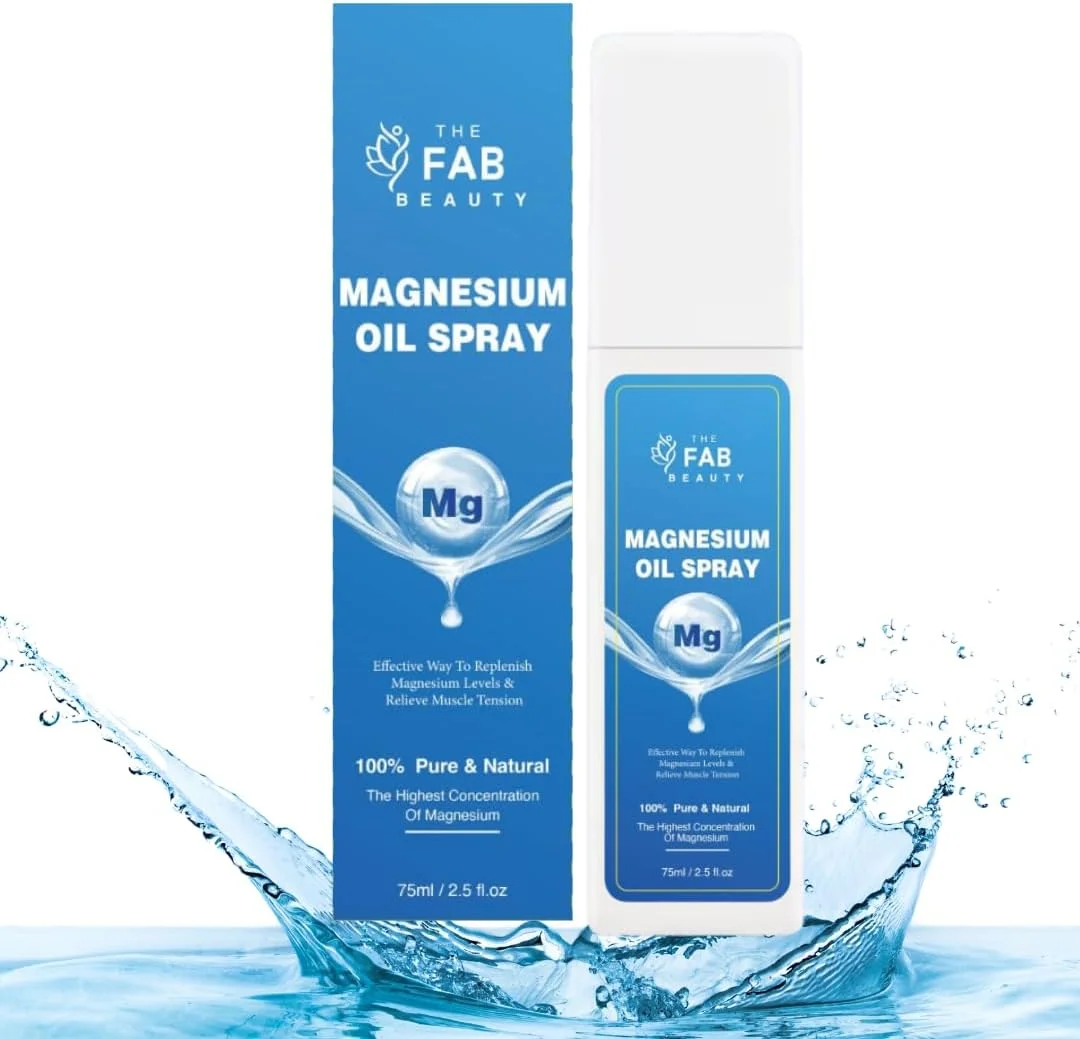 اسپری روغن منیزیم خالص برای خواب، اضطراب و سلامتی بهتر - اسپری روغن موضعی 100% طبیعی منیزیم برای پا | اسپری بدن با جذب سریع | ایده آل برای افزایش انرژی و سلامتی کلی