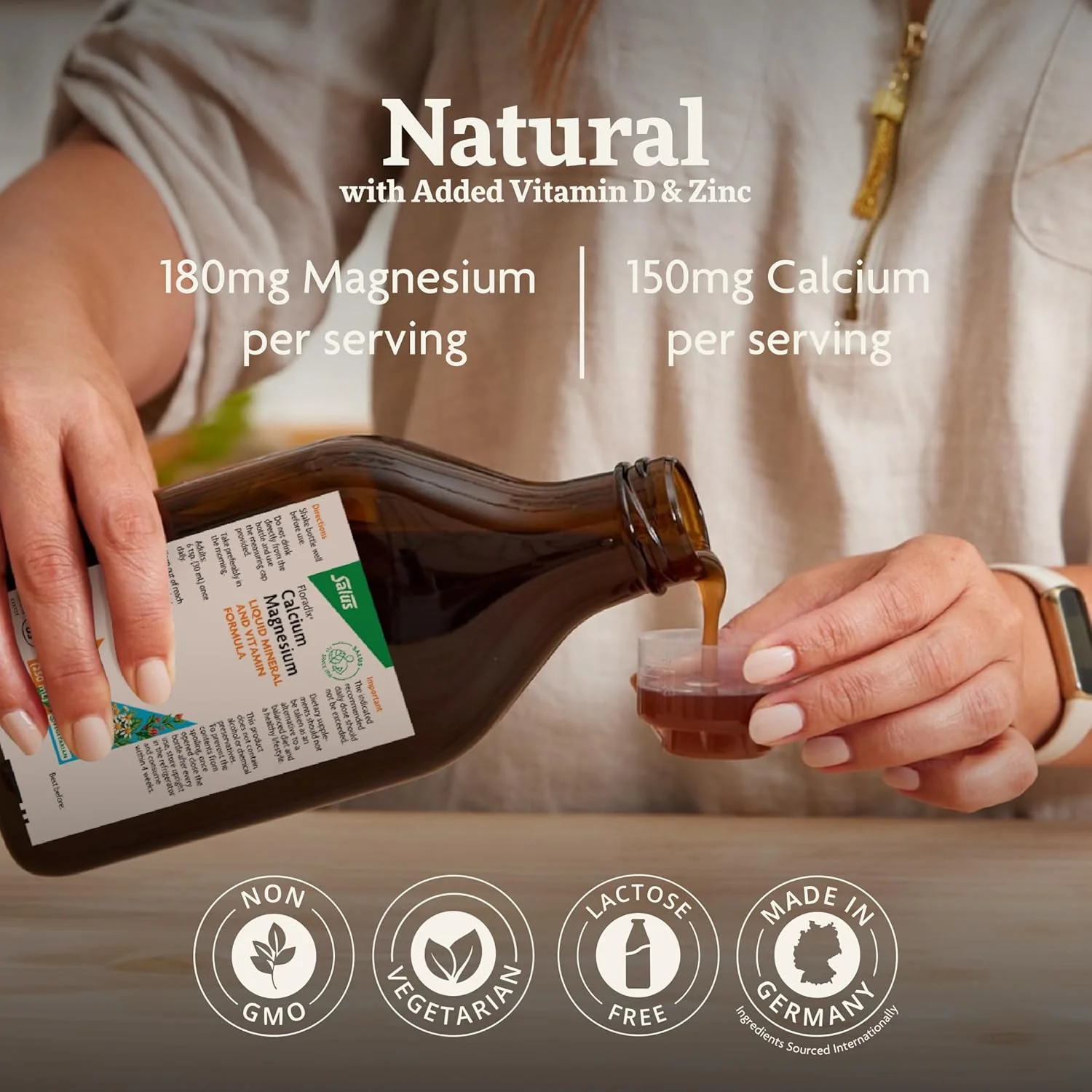 فلورادیکس، کلسیم و منیزیم، پشتیبانی از استخوان های سالم، عصاره مایع، جذب آسان، غیر GMO، گیاهخواری، بدون گلوتن، بدون لاکتوز، بدون طعم، 17