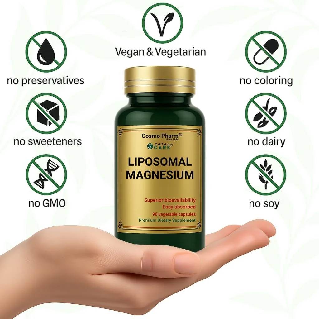 منیزیم لیپوزومی - 187.6 میلی گرم منیزیم در هر کپسول (50% NRV) | 1 کپسول در روز | 90 کپسول گیاهی
