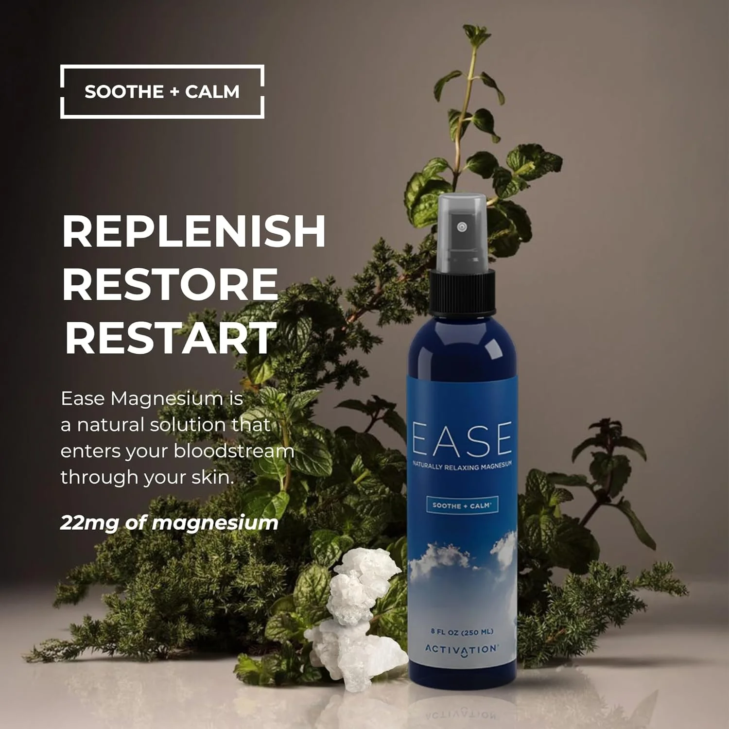 اسپری منیزیم ایز اکتیویشن پروداکتس - منیزیم خالص برای درد مفاصل و عضلات، تسکین گرفتگی پا - مکمل خواب برای تسکین سندرم پای بی قرار - شامل کتاب الکترونیکی، 8 اونس مایع