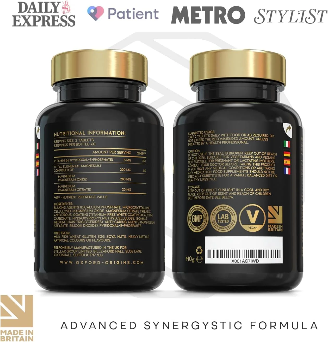 کمپلکس پیشرفته منیزیم با ویتامین ب۶ | ساخت انگلستان | مکمل های منیزیم برای تسکین سندرم پای بی قرار، گرفتگی عضلات پا و خواب | منیزیم سیترات، اکسید و ویتامین ب۶ | ۱۲۰ کپسول کمپلکس پیشرفته منیزیم با ویتامین ب۶ | ساخت انگلستان | مکمل های منیزیم برای تسکین سندرم پای بی قرار، گرفتگی عضلات پا و خواب | منیزیم سیترات، اکسید و ویتامین ب۶ | ۱۲۰ کپسول