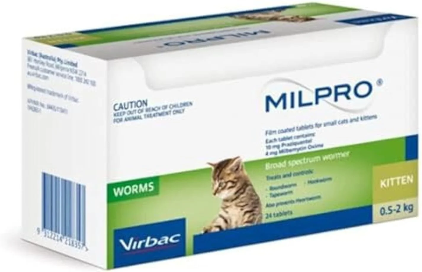 قرص ضد انگل ویرباک میلپرو برای گربه های کوچک - 1 عدد