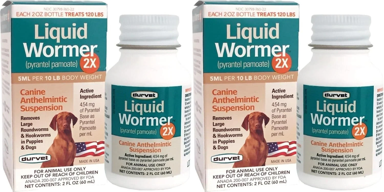 ضد انگل مایع دوروت با قدرت دو برابر، 2 اونس، برای توله سگ ها و سگ های بالغ - بسته 2 عددی