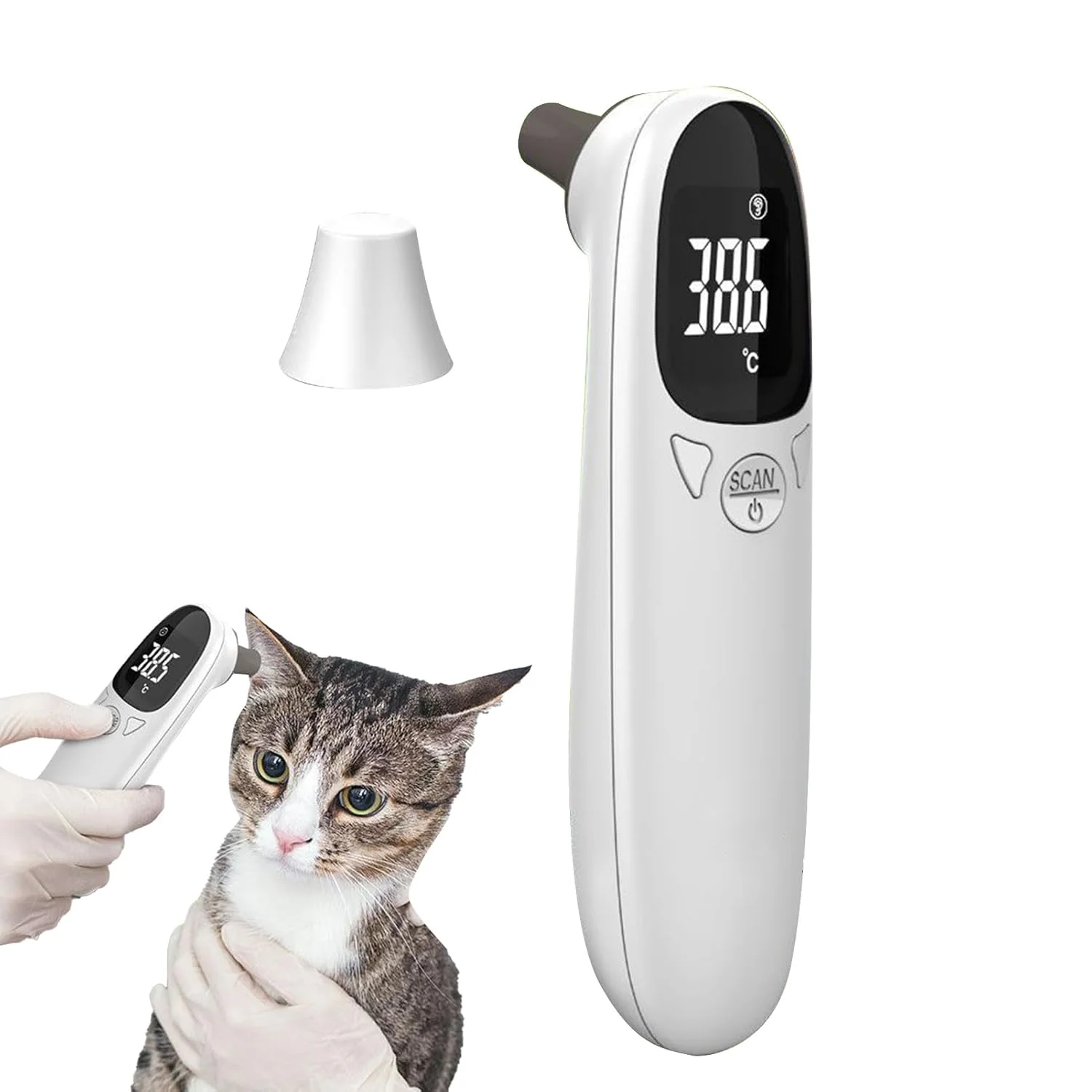دماسنج گربه | ترموگراف تشخیص دقیق - سنجش قابل حمل ترموگراف فوری برای دام خوک سگ گاو اسب