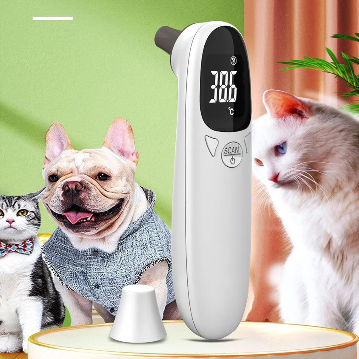 دماسنج حیوانات خانگی | اندازه گیری سریع و دقیق دما، ترموگراف فوری و قابل حمل برای اسب، دام، سگ، گربه، خوک و گاو مناسب برای استفاده در محیط های داخلی