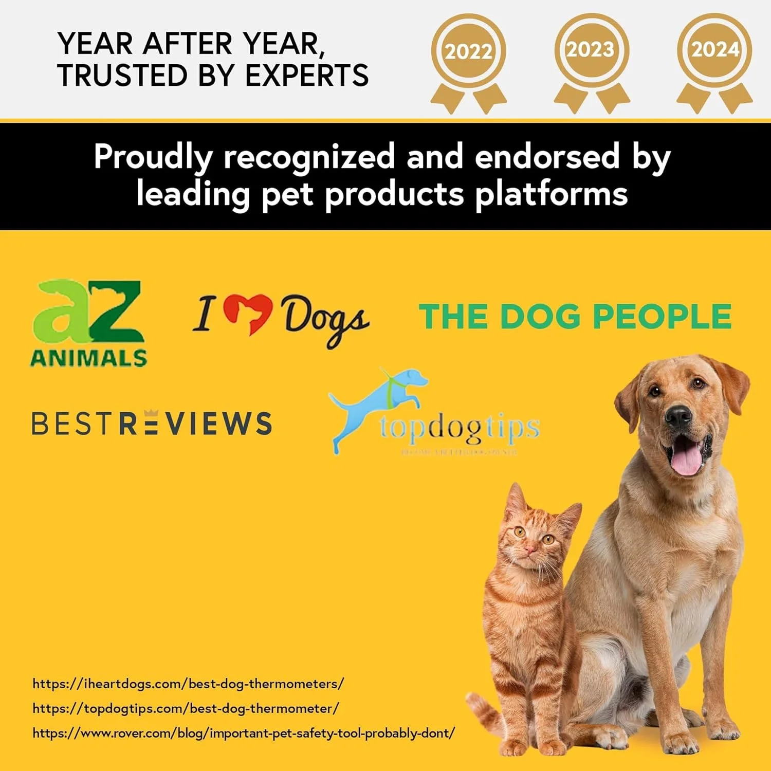 دماسنج حیوانات خانگی iProvèn (ترمومتر) برای تشخیص دقیق تب - مناسب برای گربه ها/سگ ها - دماسنج ضد آب حیوانات خانگی - قرائت سریع دماسنج گربه/دماسنج سگ - DT-K117A 2019