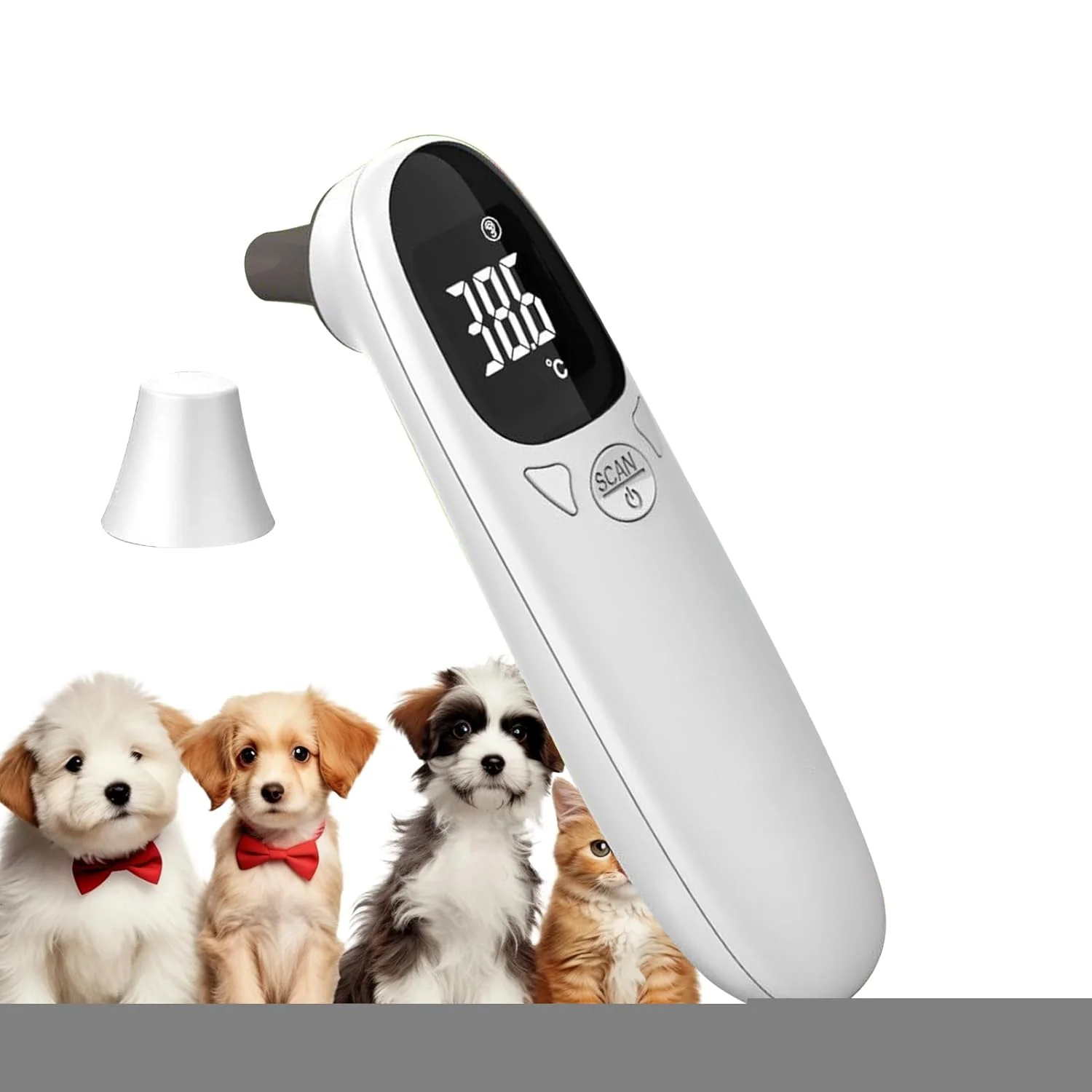 دماسنج حیوانات - ترموگراف تشخیص دقیق، ترموگراف فوری قابل حمل برای دام، خوک، سگ، گاو، سلامت گربه، اسب سرپوشیده