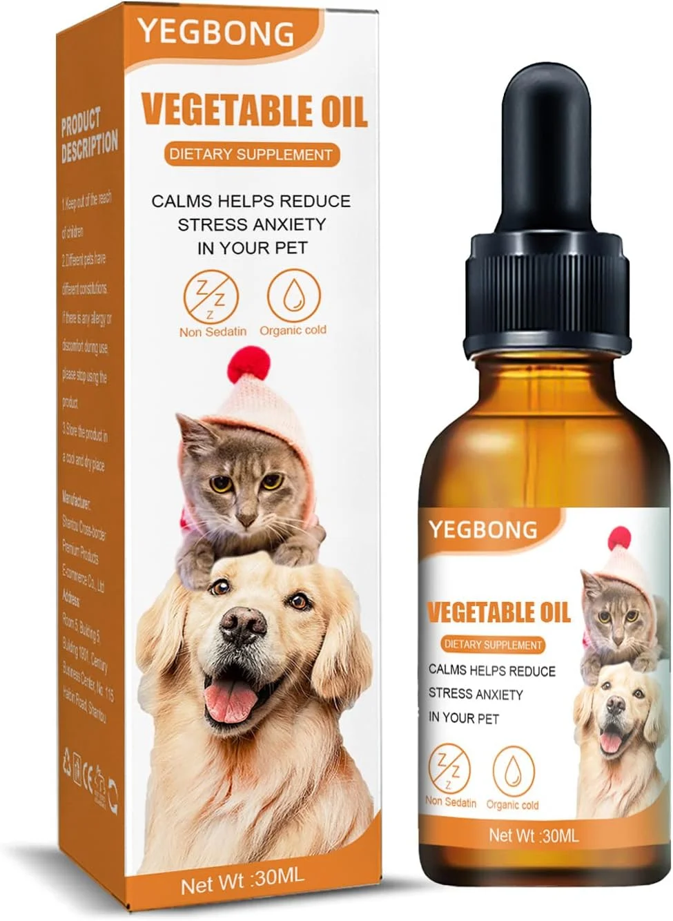 قطره آرام‌بخش طبیعی و ارگانیک ZERZENGGENGPT، روغن ضروری ترکیبی برای کاهش استرس حیوانات خانگی، تجربه بدون اضطراب، سلامت پوست برای سگ و گربه