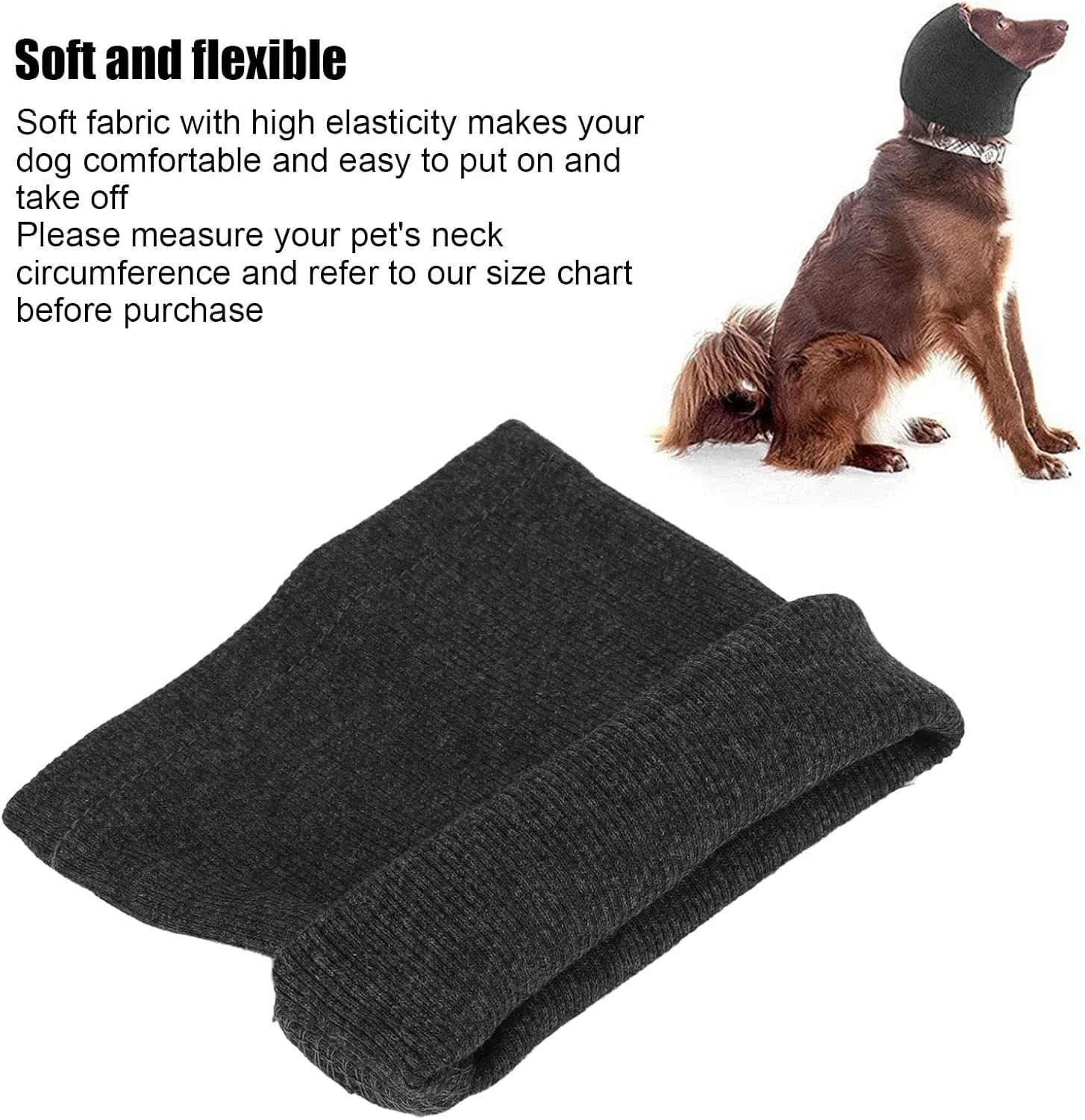گرم نگهدارنده سر حیوانات خانگی Tnfeeon، پنبه ای قابل شستشو با کشسانی بالا، محافظ گوش سگ برای آرایش سگ ها سایز اس (ال)