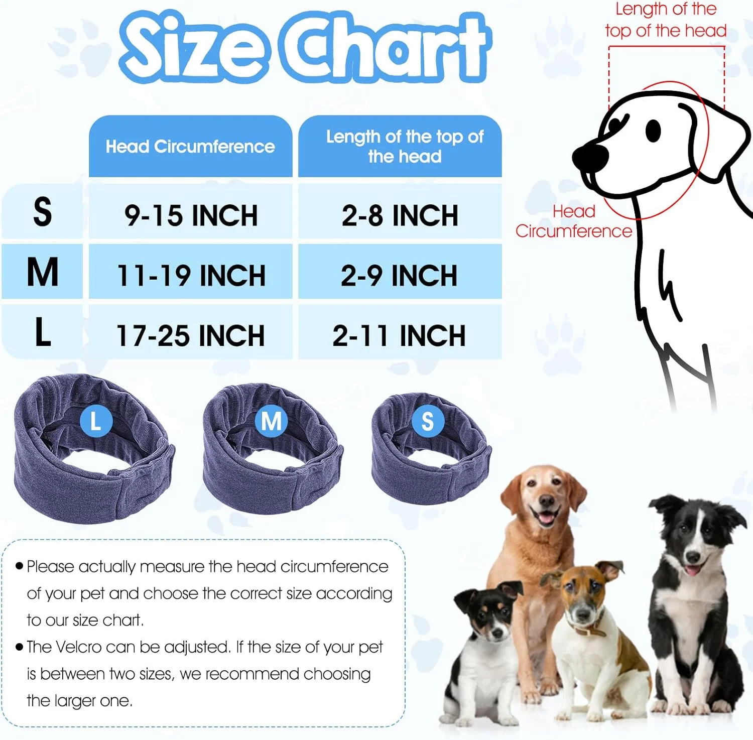 هودی آرامش بخش سگ، پوشش گوش سگ قابل تنظیم، محافظ گوش سگ تنفسی بدون لرزش با سگک چسبی برای کاهش اضطراب، کاهش صدا، آتش بازی، نظافت و خشک کردن (بنفش روشن، L)