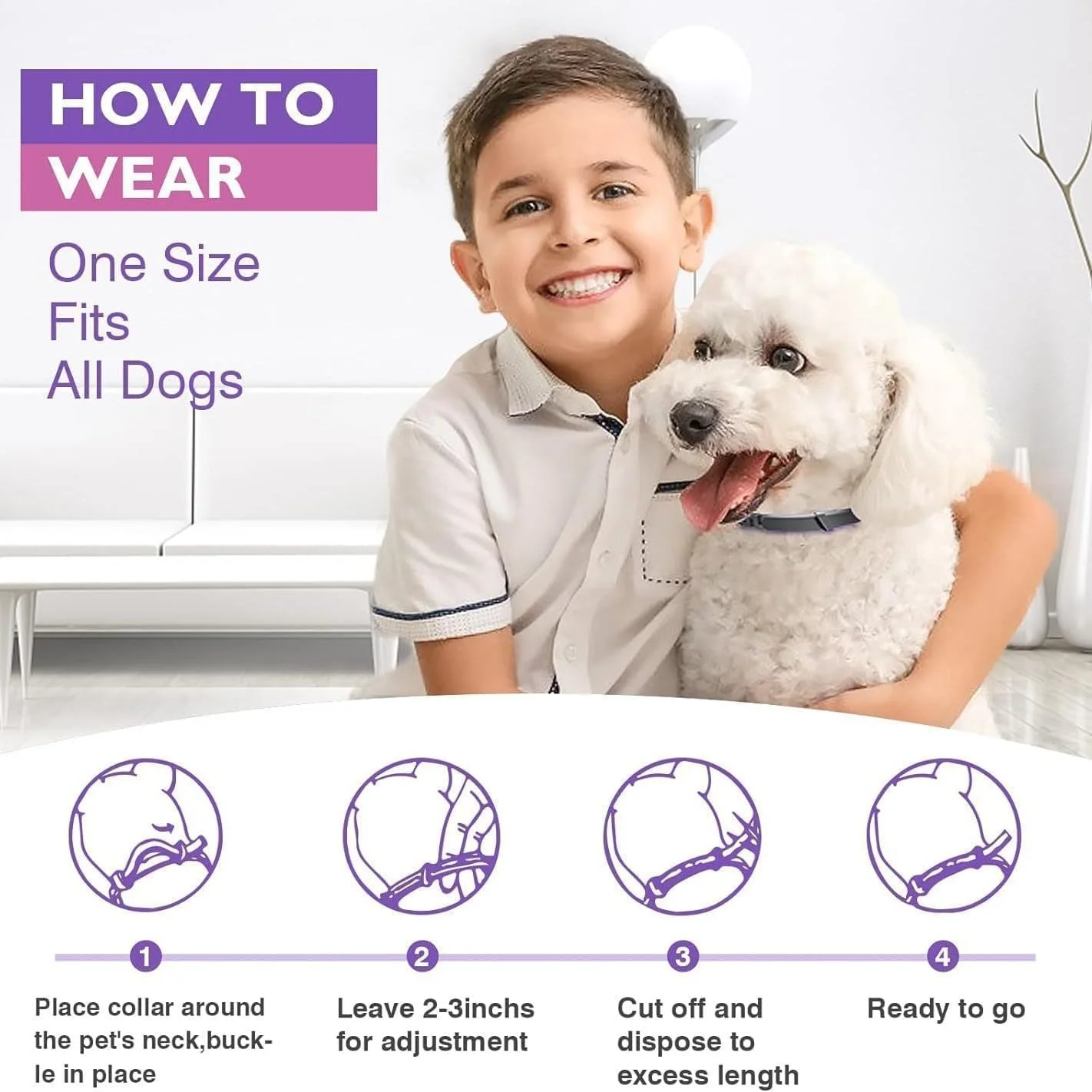 قلاده آرام‌بخش سگ با فرمول ویژه، بسته 3 عددی، قلاده ضد اضطراب حیوانات خانگی با فرمون‌های آرام‌بخش، قلاده‌های ایمنی قابل تنظیم برای سگ‌های کوچک و بزرگ، کاهش استرس و اضطراب جدایی برای حیوانات خانگی عصبی