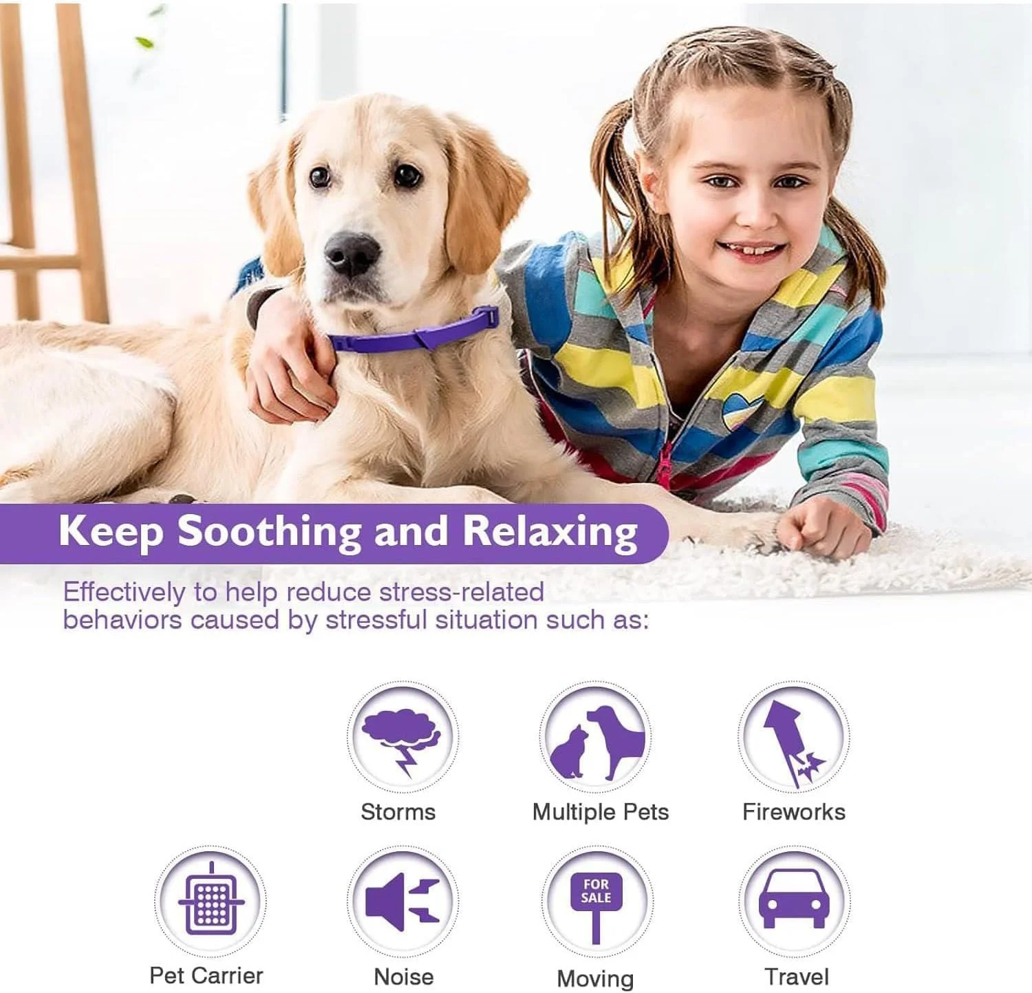 قلاده آرام‌بخش سگ با فرمول ویژه، بسته 3 عددی، قلاده ضد اضطراب حیوانات خانگی با فرمون‌های آرام‌بخش، قلاده‌های ایمنی قابل تنظیم برای سگ‌های کوچک و بزرگ، کاهش استرس و اضطراب جدایی برای حیوانات خانگی عصبی