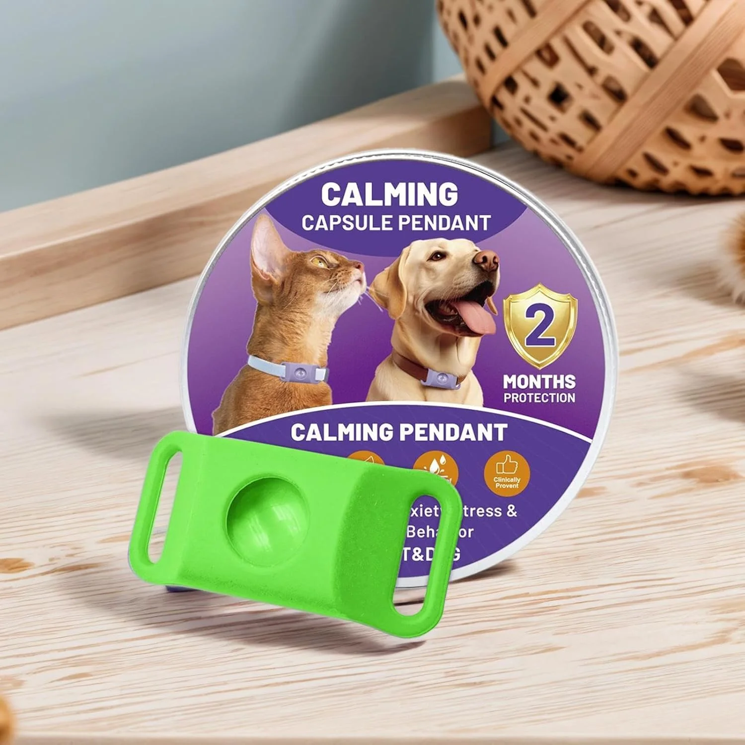 گردنبند آرامش بخش سیلیکونی سگ | آرام کننده استرس سگ | پخش کننده انعطاف پذیر برای آرامش سگ در خانه، بیرون از خانه، مسافرت و جدایی