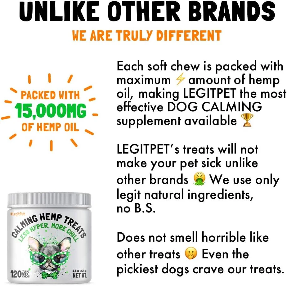 تشویقی آرام‌بخش سگ با مواد طبیعی، تولید شده در آمریکا، کمک به رفع رفتارهای نامناسب، تسکین استرس و ایجاد آرامش طبیعی، 120 عدد