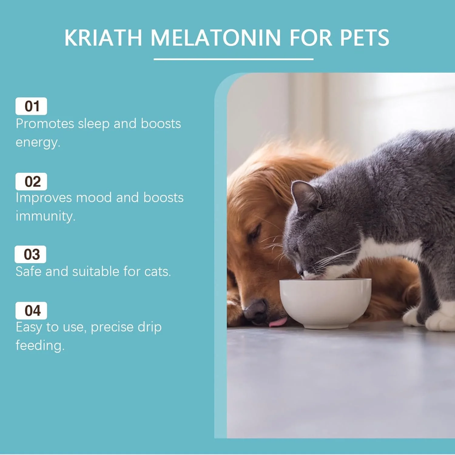 آرام‌بخش سگ، 60 میلی‌لیتر، مکمل آرام‌بخش و تسکین‌دهنده برای گربه - آرام‌بخش ملایم برای بچه گربه‌ها، پرخاشگری، رعد و برق، کوتاه کردن ناخن، نظافت و نگهداری در محیط داخلی