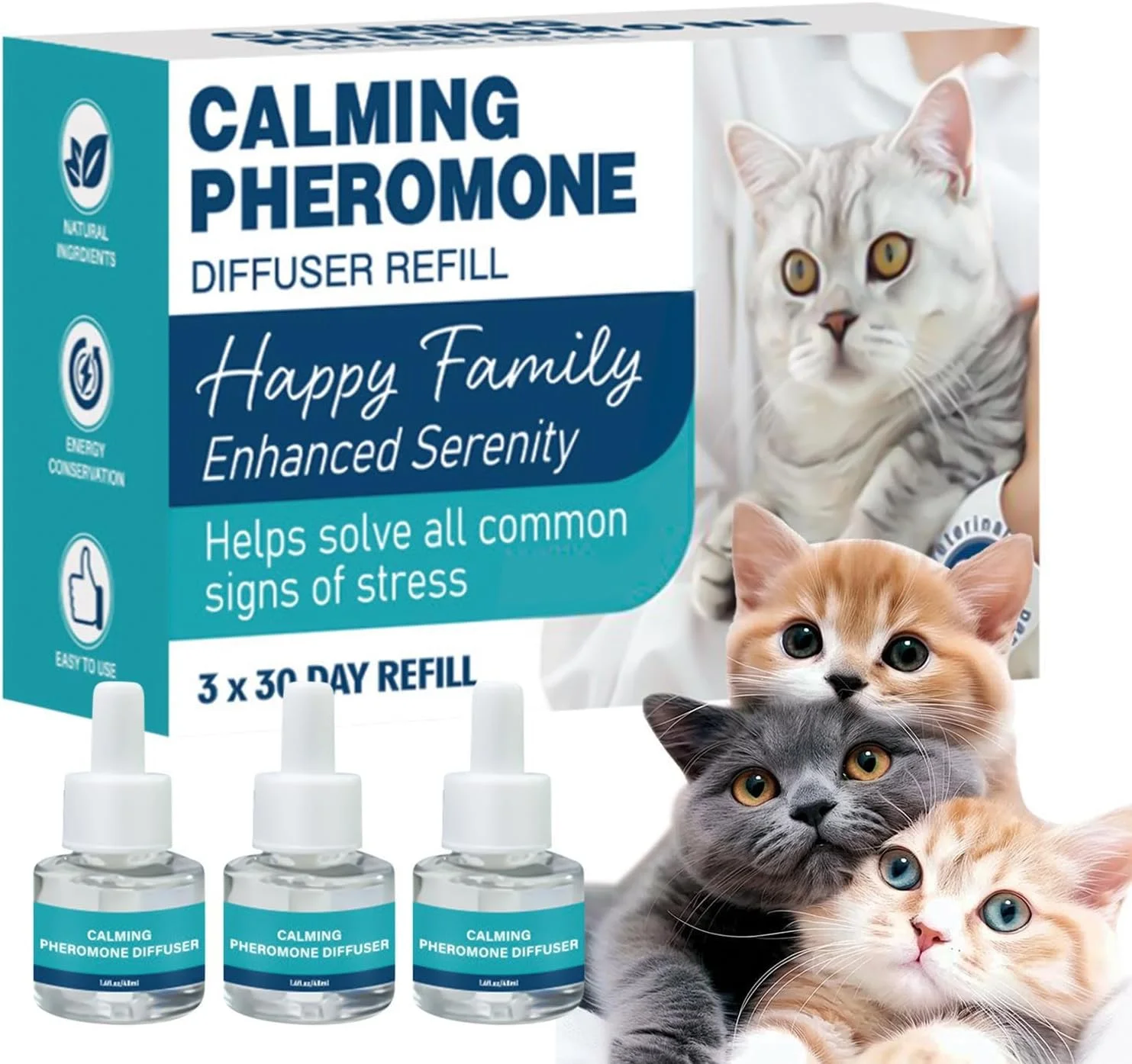 پخش کننده آرام بخش فرمون گربه | محلول طبیعی برای کاهش استرس بچه گربه ها، مناسب برای خواب، مبارزه، خراشیدن، اسپری کردن و حمام در خانه
